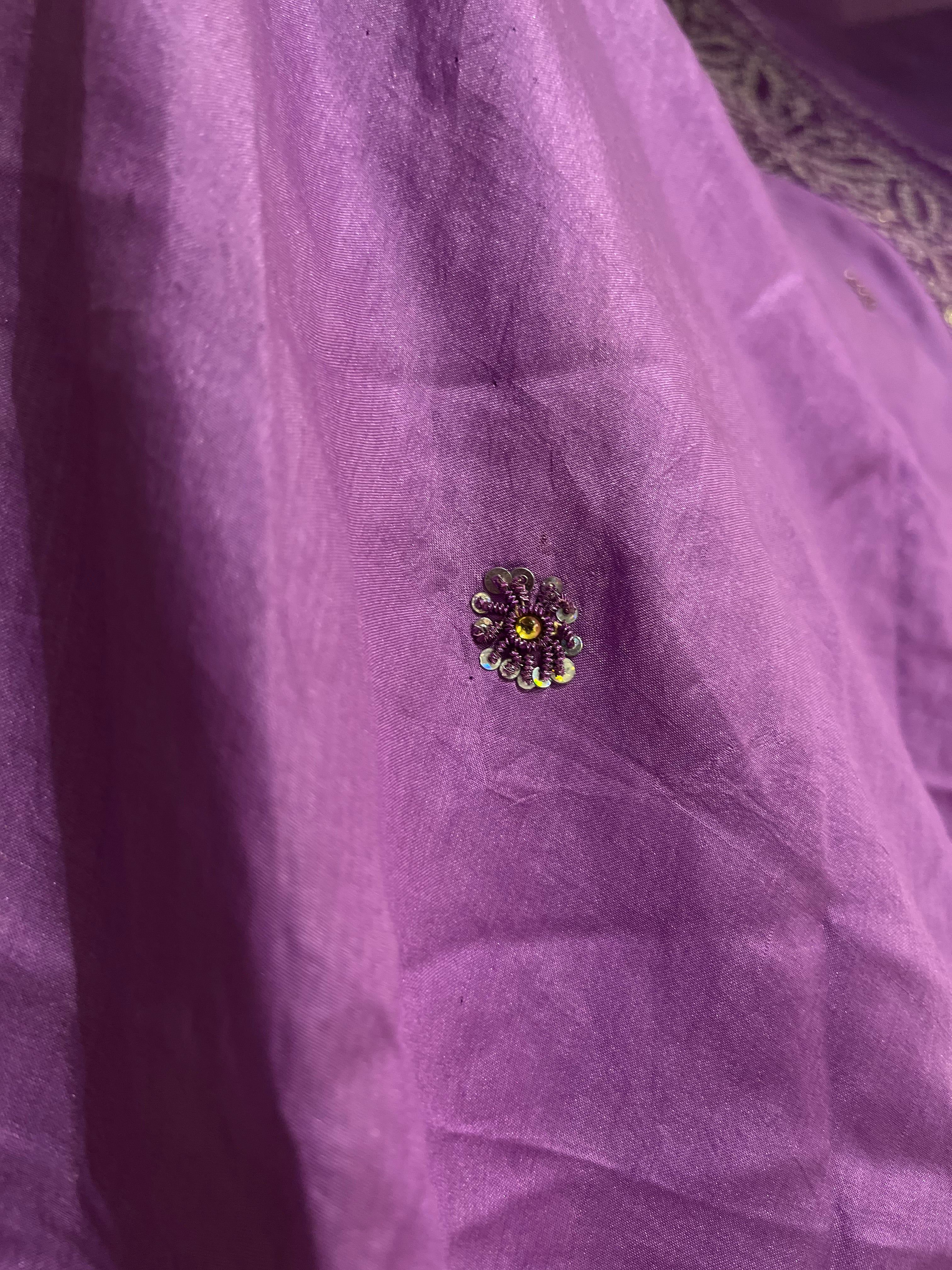 Beautiful Purple Bandej Lehenga Set