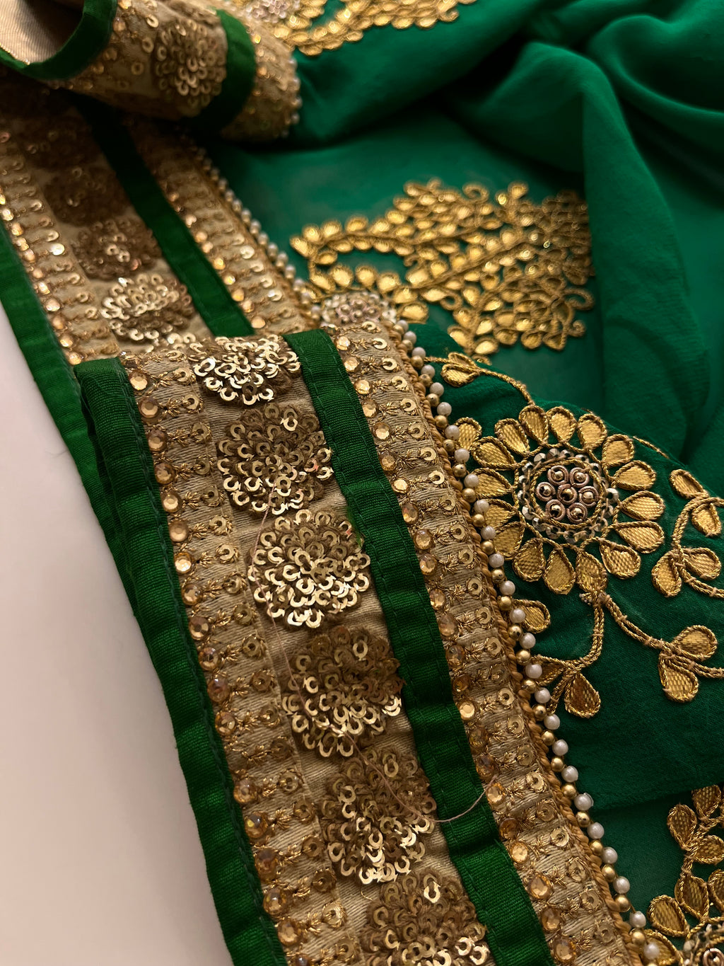 madhuri dixit designer half-half saree