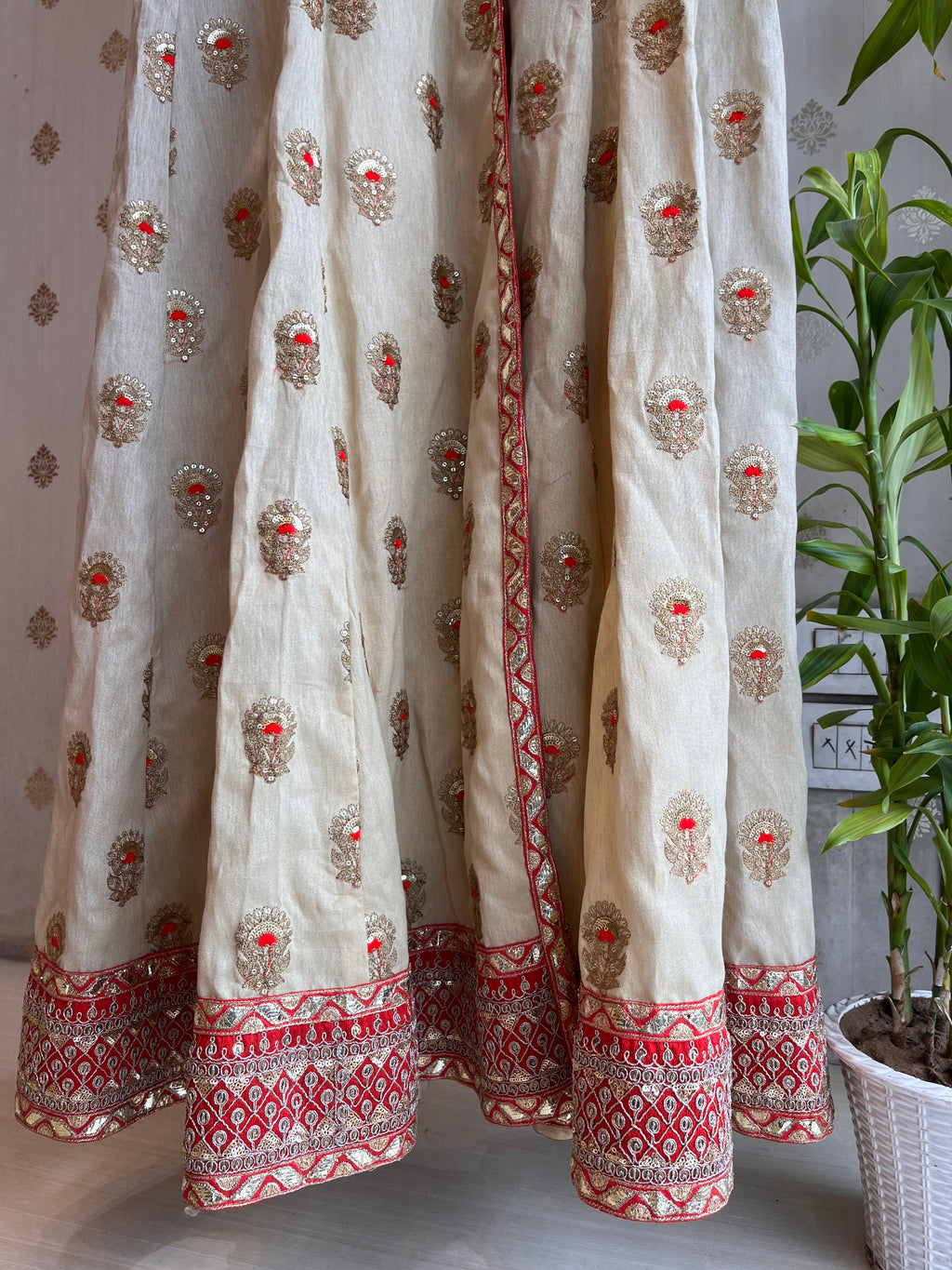 Raw silk Full Length anarkali