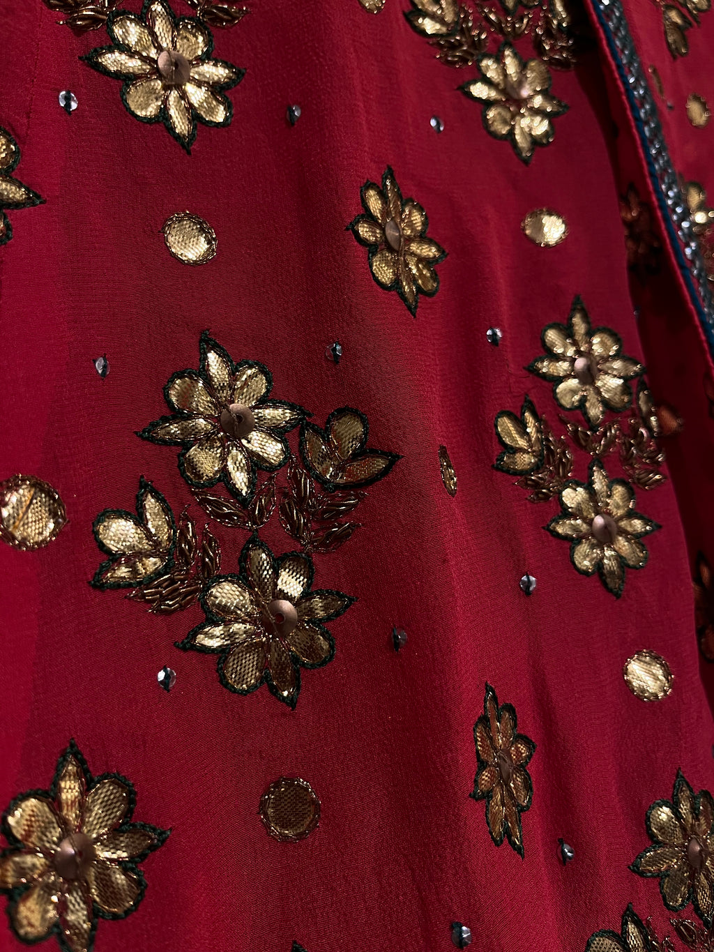 Georgette and Brocade Lehenga Set