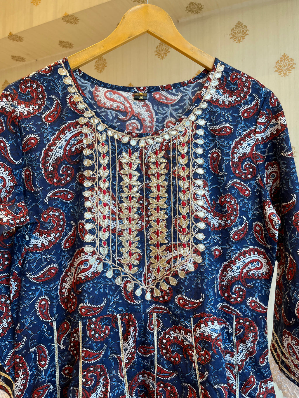 Deep Blue Cotton Kurti