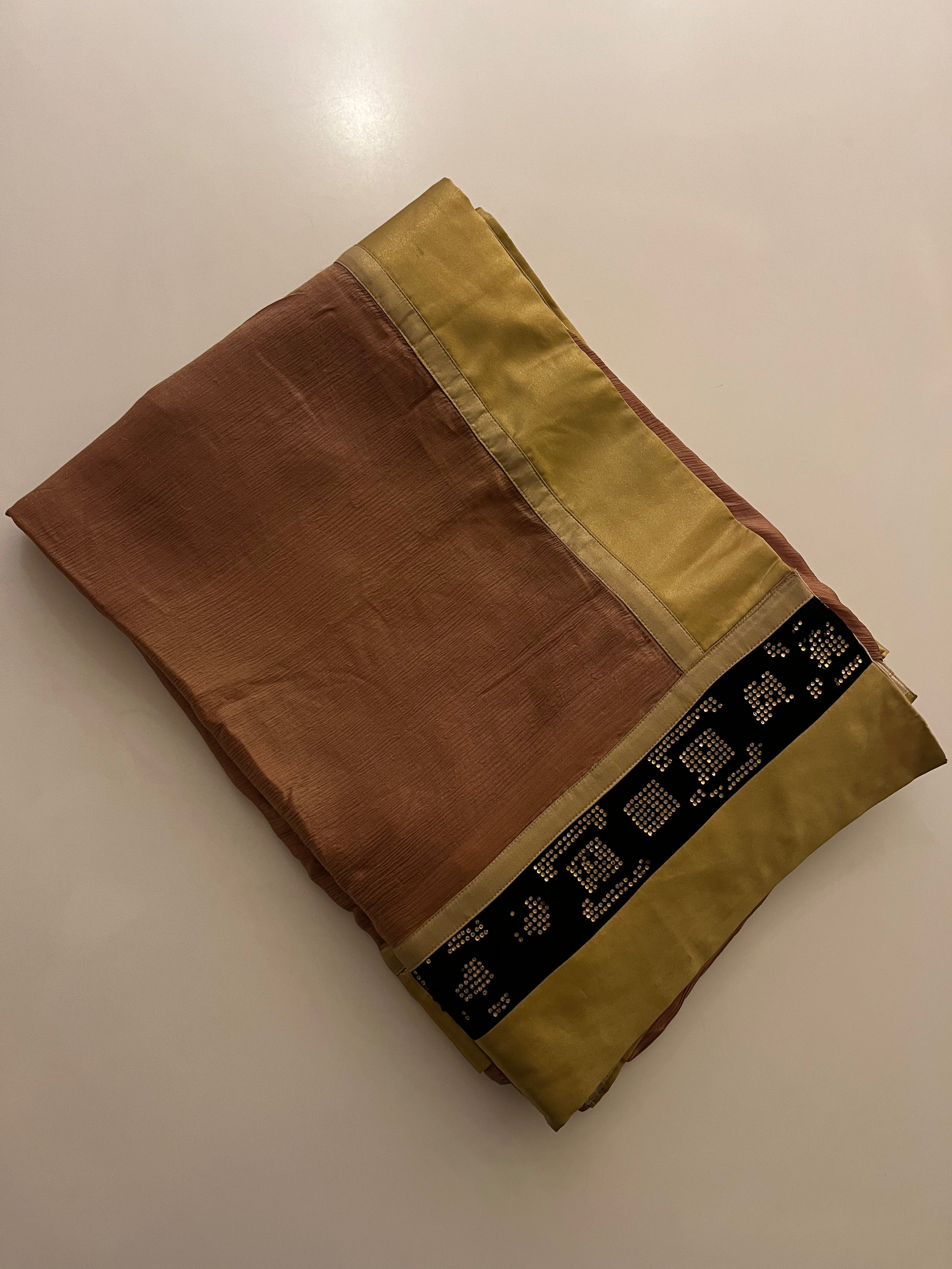 Pure Platinum Chiffon Saree