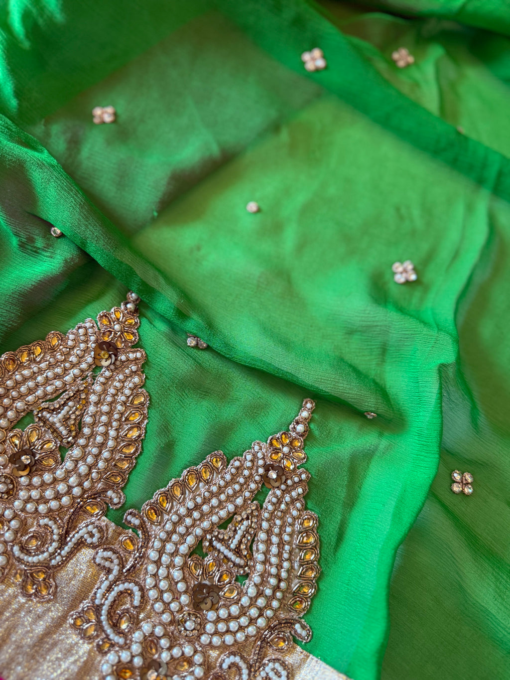 Pure platinum double diamond chiffon