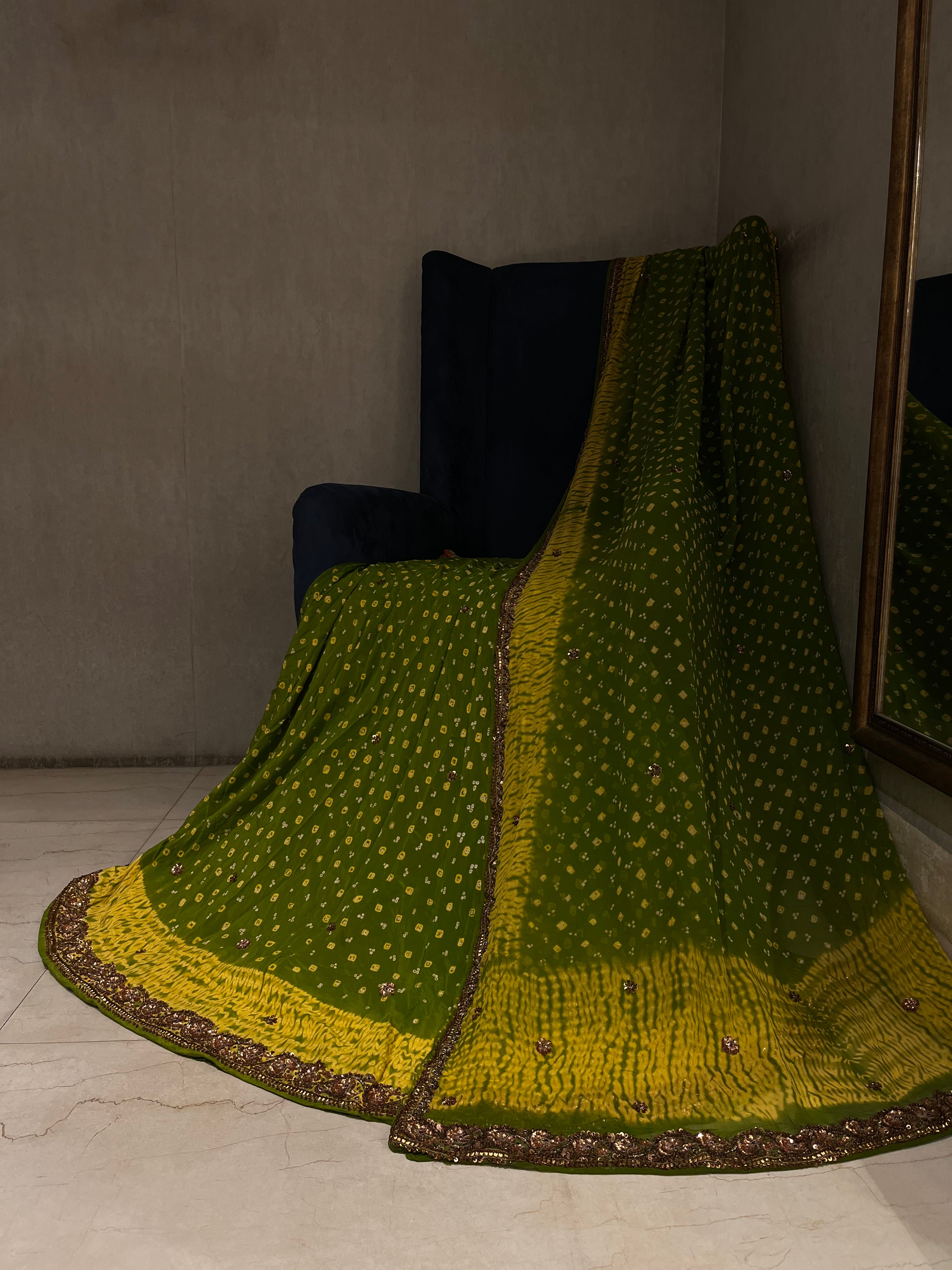 Traditional Shibori Lehenga Set