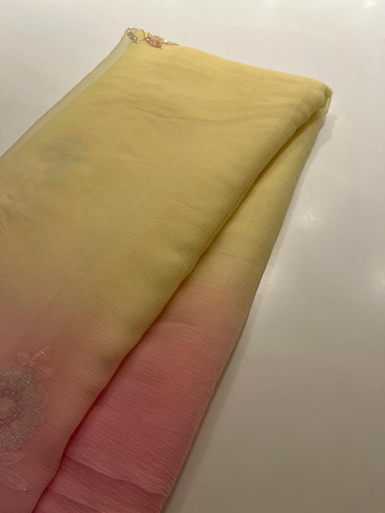 Pastel Ombre saree