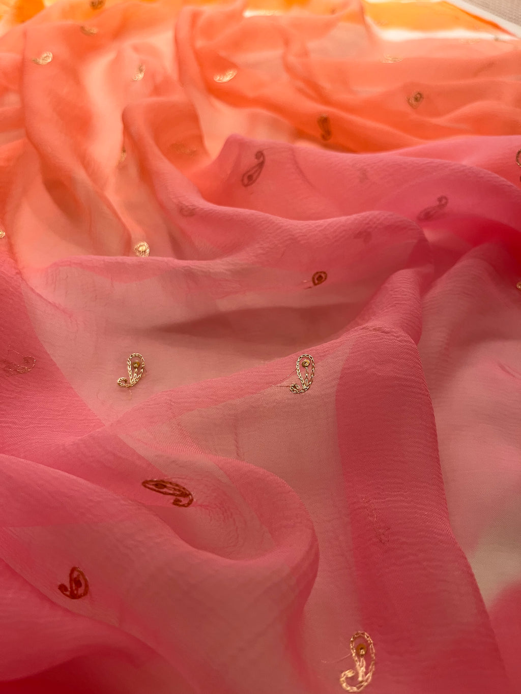 Leheriya In Pure Chiffon saree