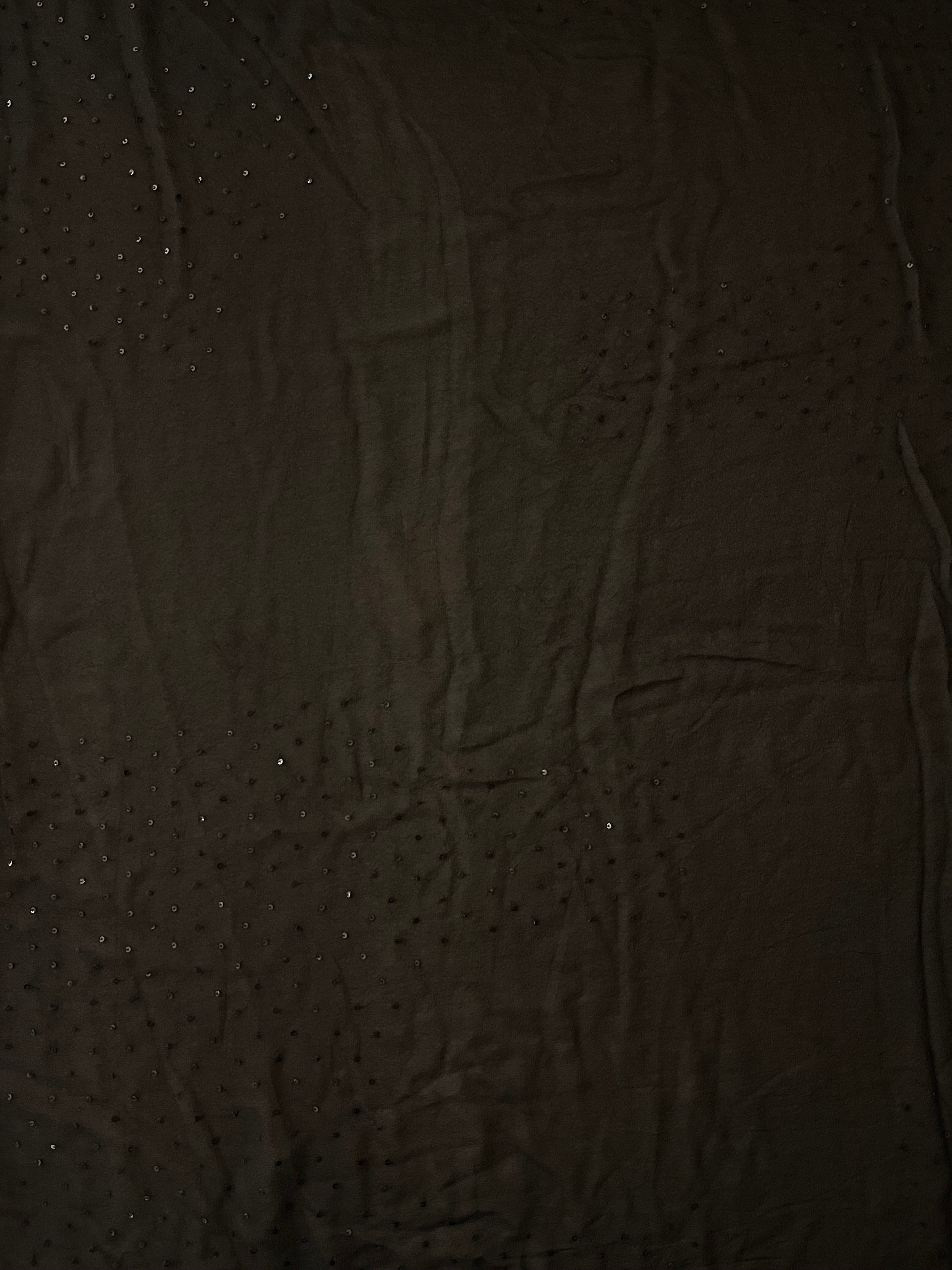 Deep Black evening saree