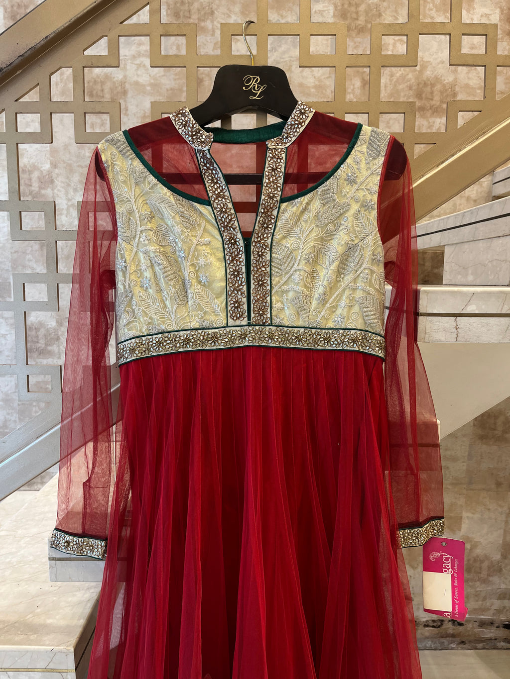 Traditional Red Anarkali