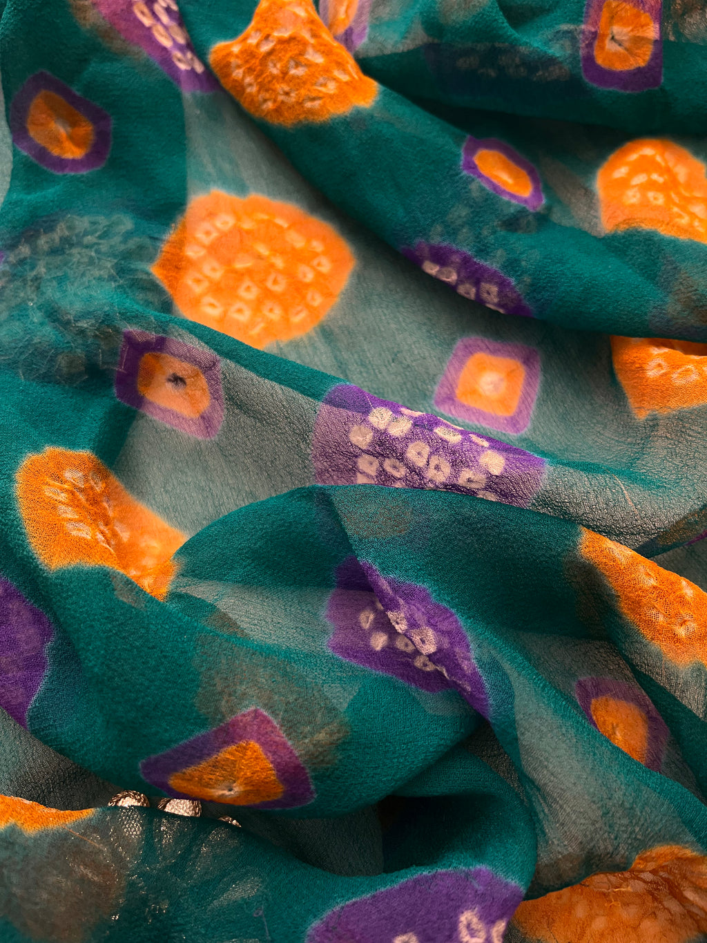Teal Green Georgette Saree