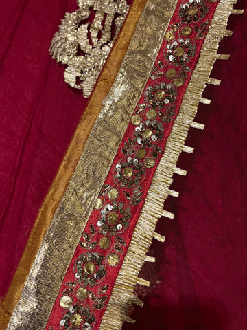 Traditional Kaccha Gotta Lehenga Set