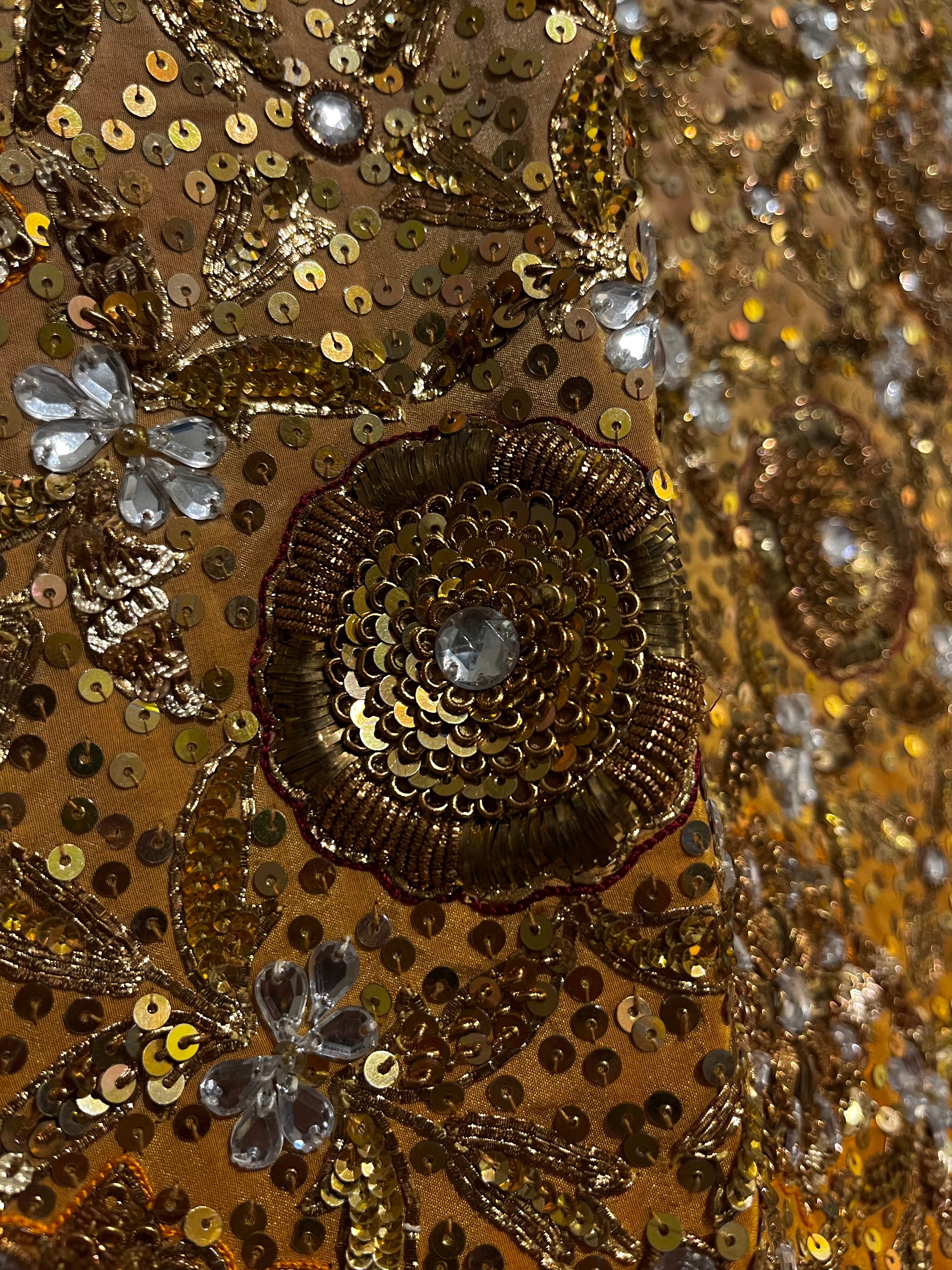 Golden Yellow Zardozi Bridal Lehenga Set