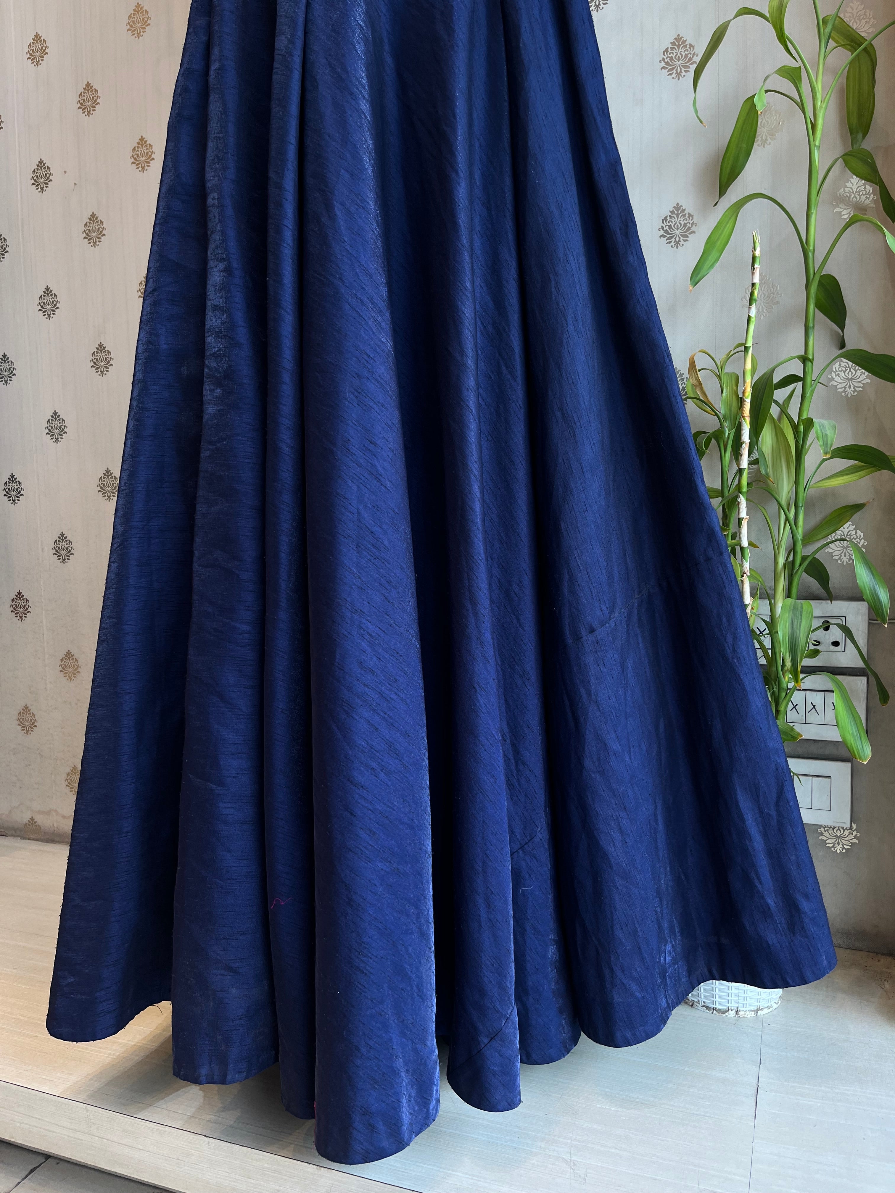 Navy Silk Gown