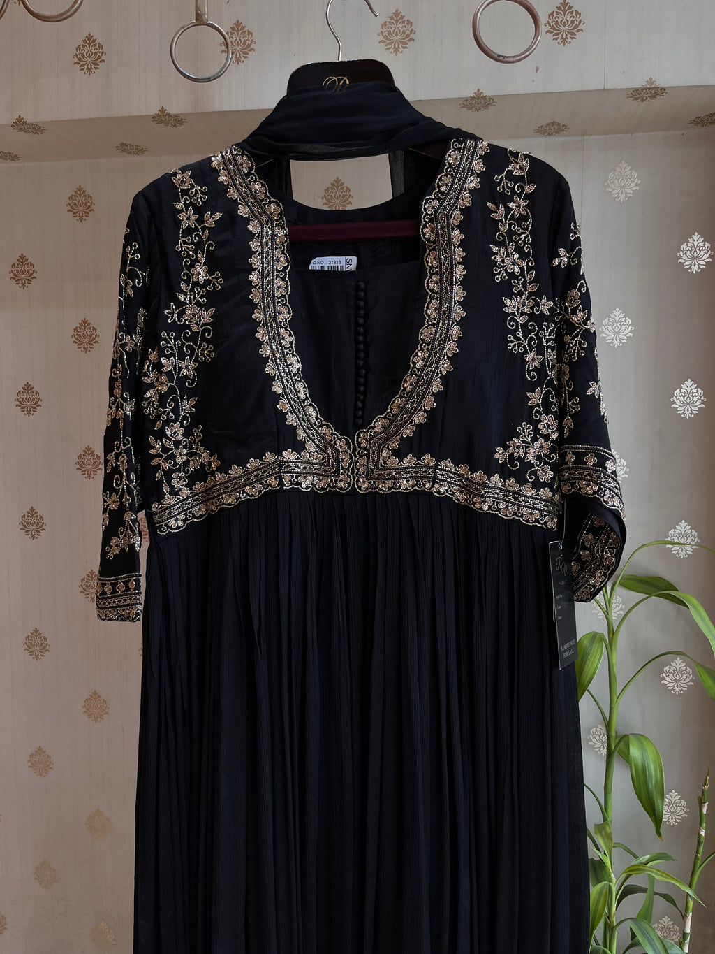 Black Alia Cut Anarkali