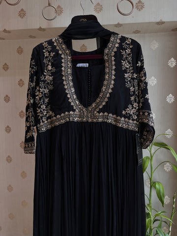 Black Alia Cut Anarkali