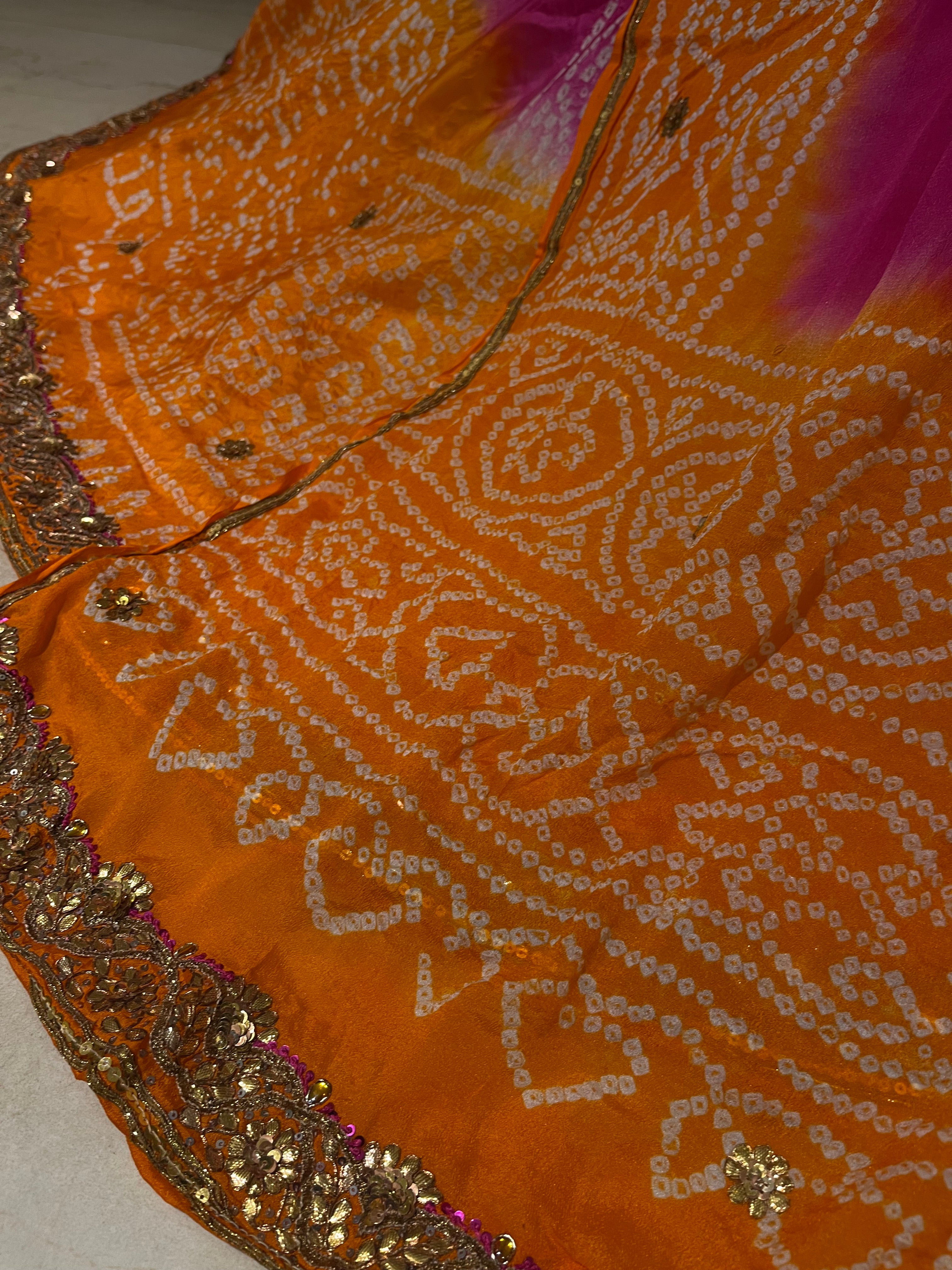 Traditional Bandej Lehenga Set