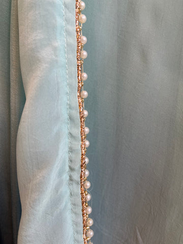 Aqua-Ombré Anarkali Suit