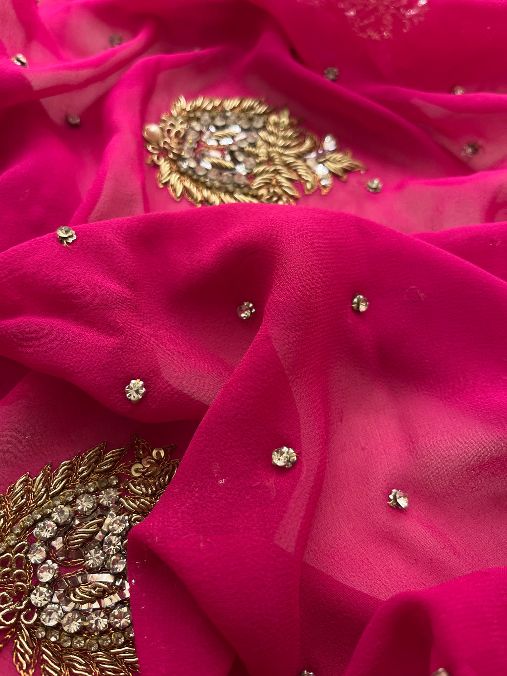 Magenta Ombré Saree
