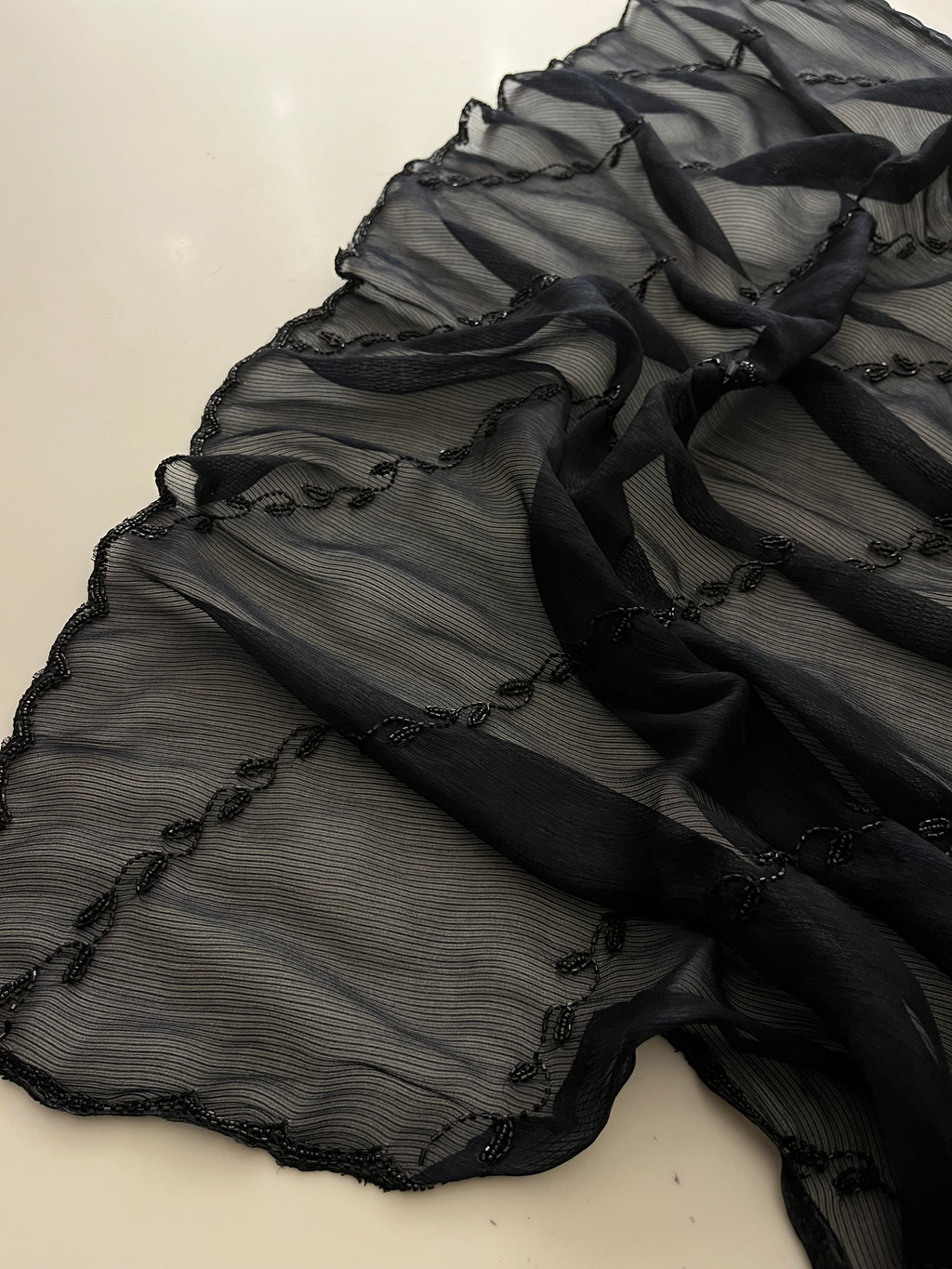 Deep Black Cocktail Saree