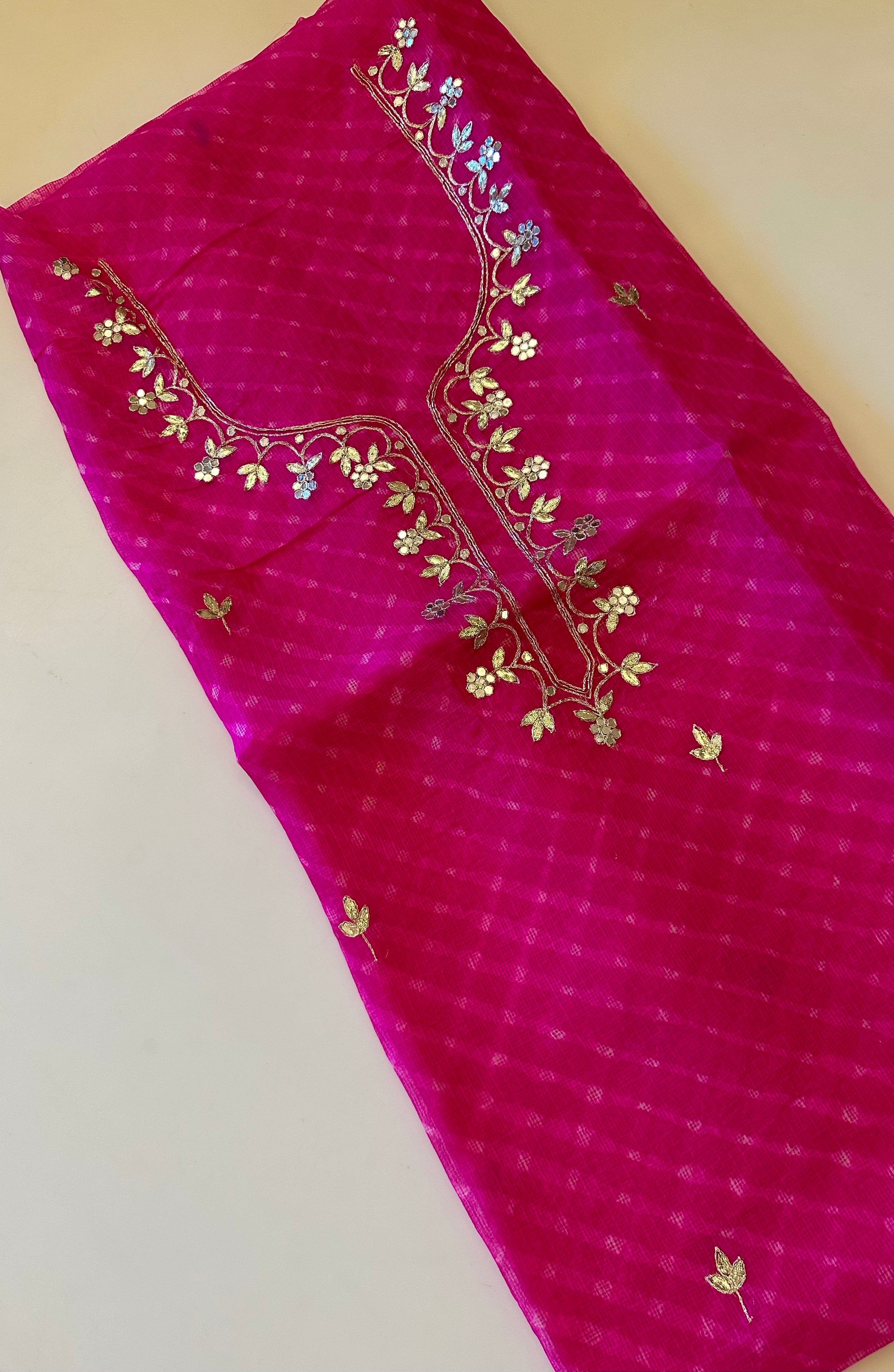 Pure Kotasilk unstitched kurta
