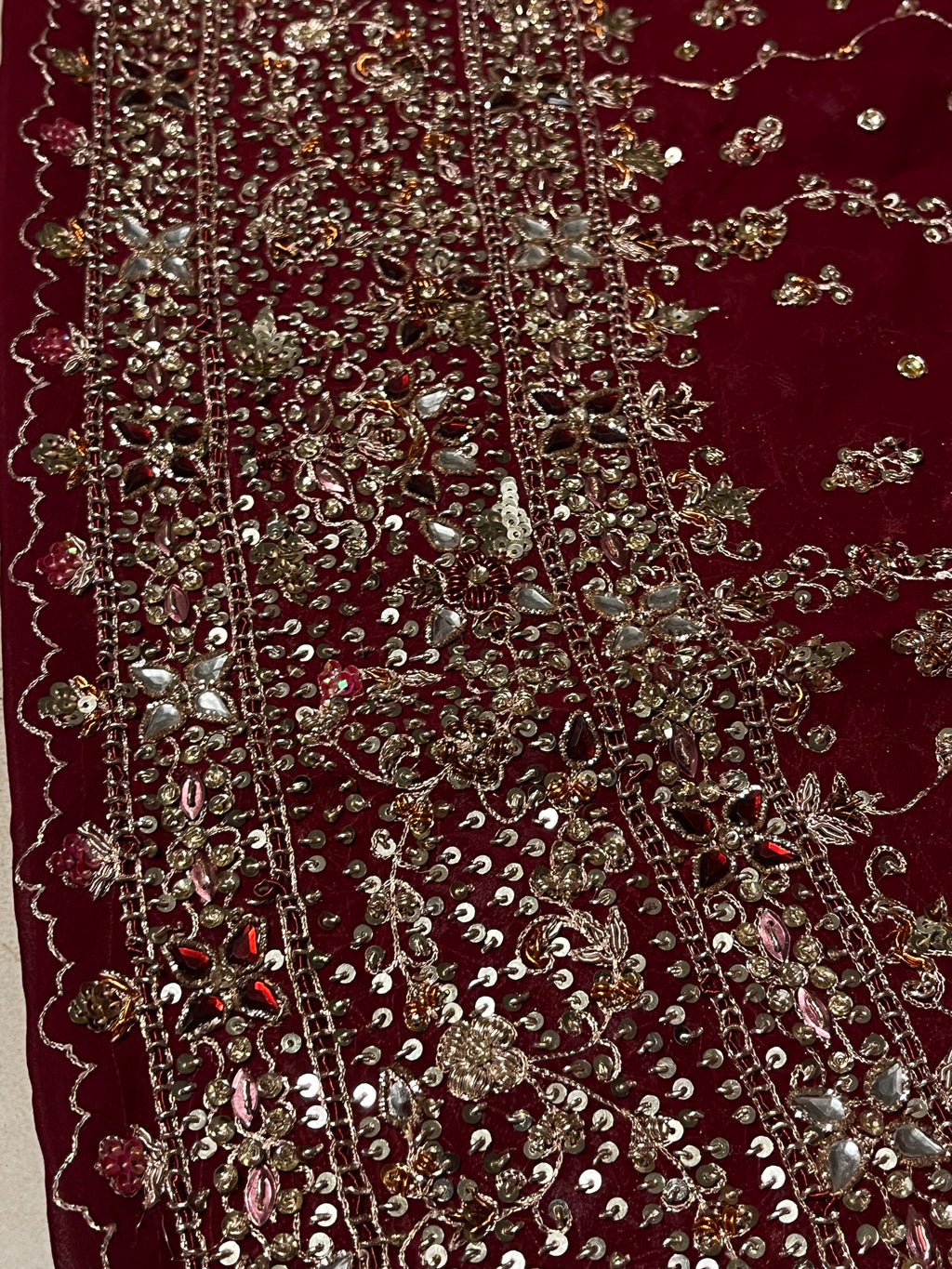 Traditional Deep Red Bridal Lehenga