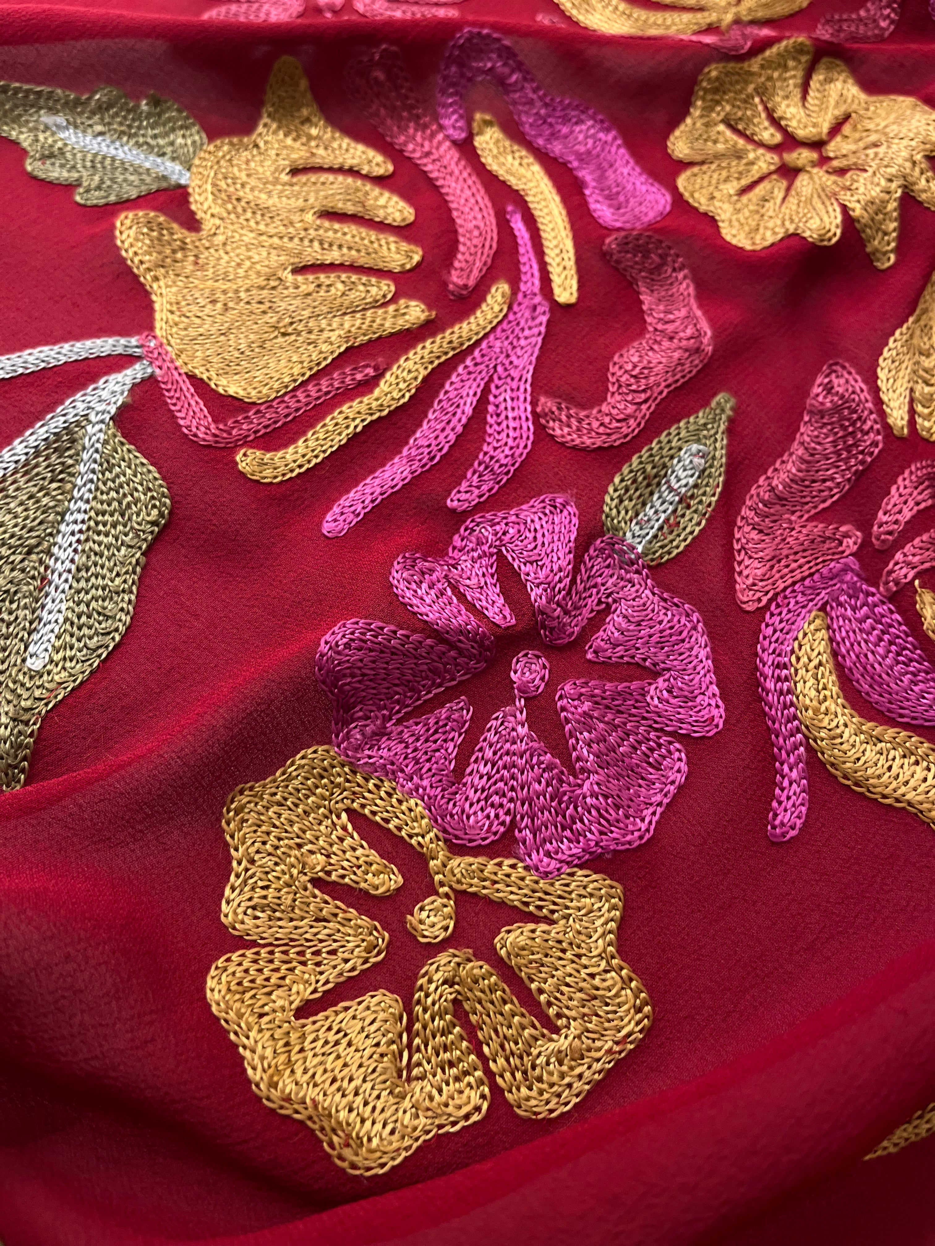 Floral Georgette Saree