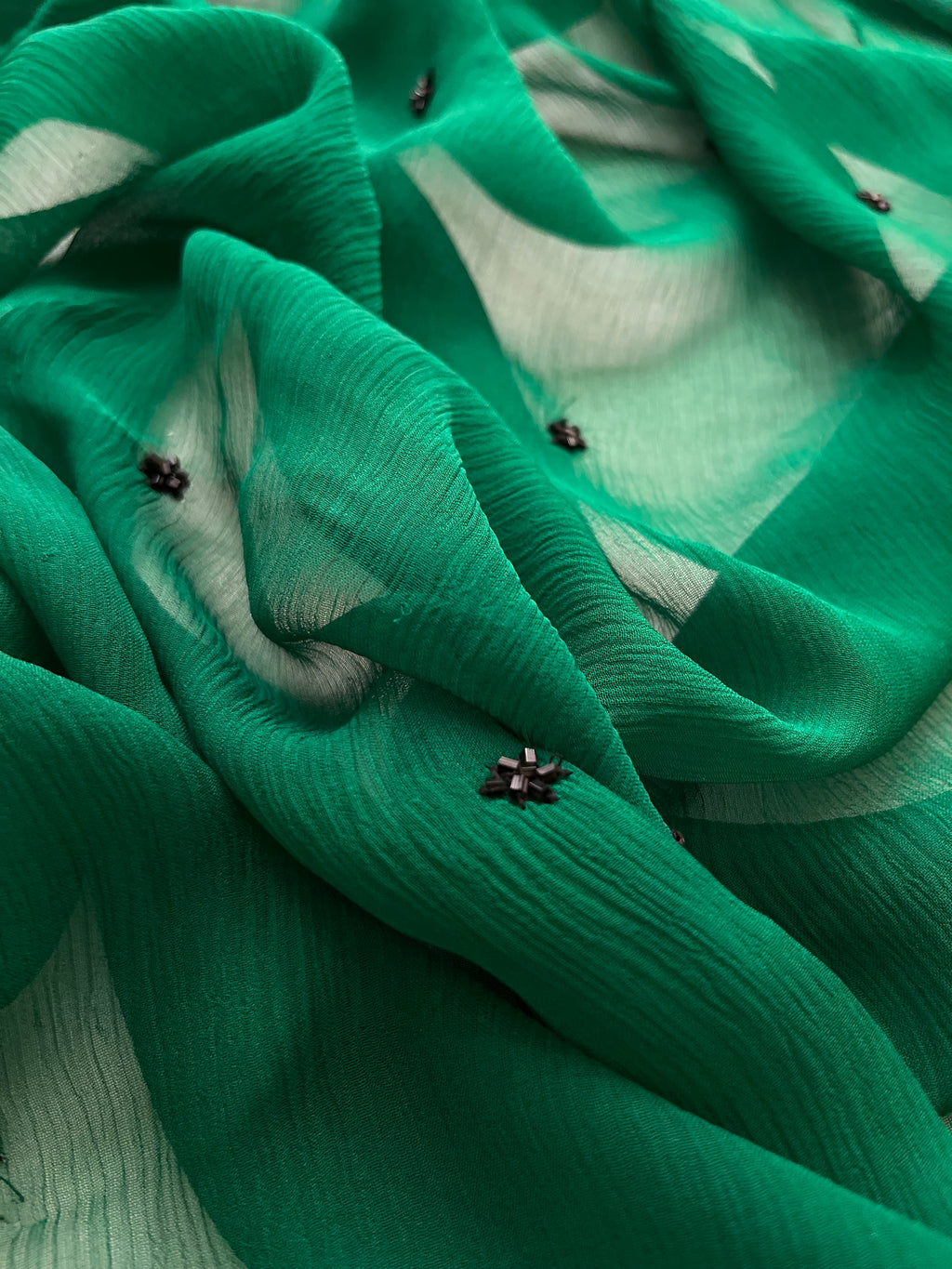 forest green Cocktail saree