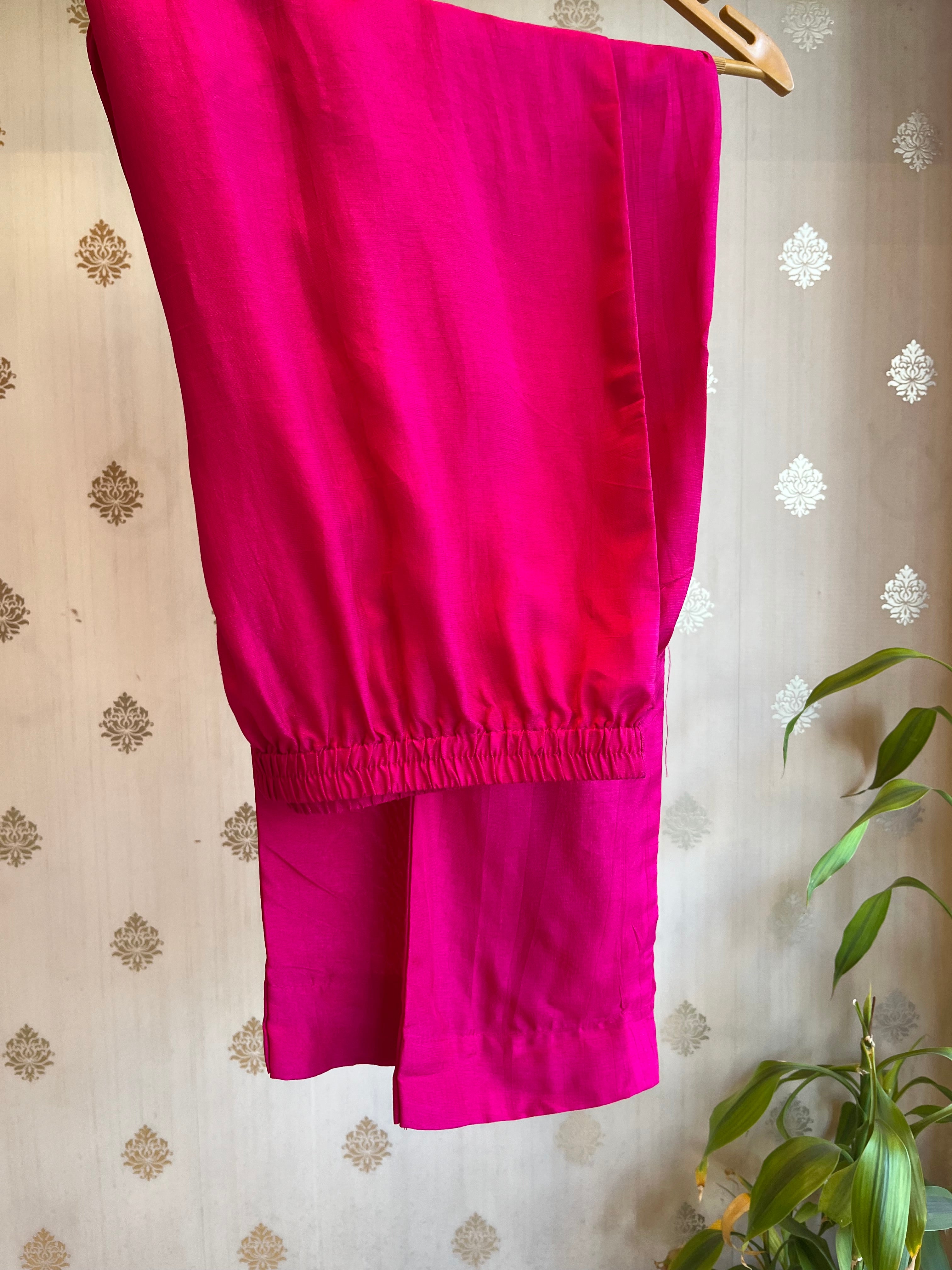 Raani Pink Silk Suit