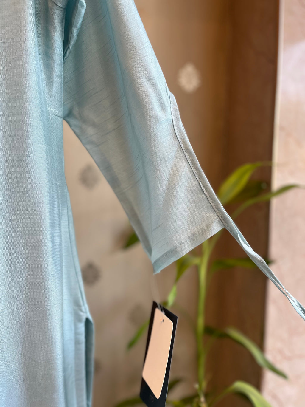Sky Blue Silk Suit
