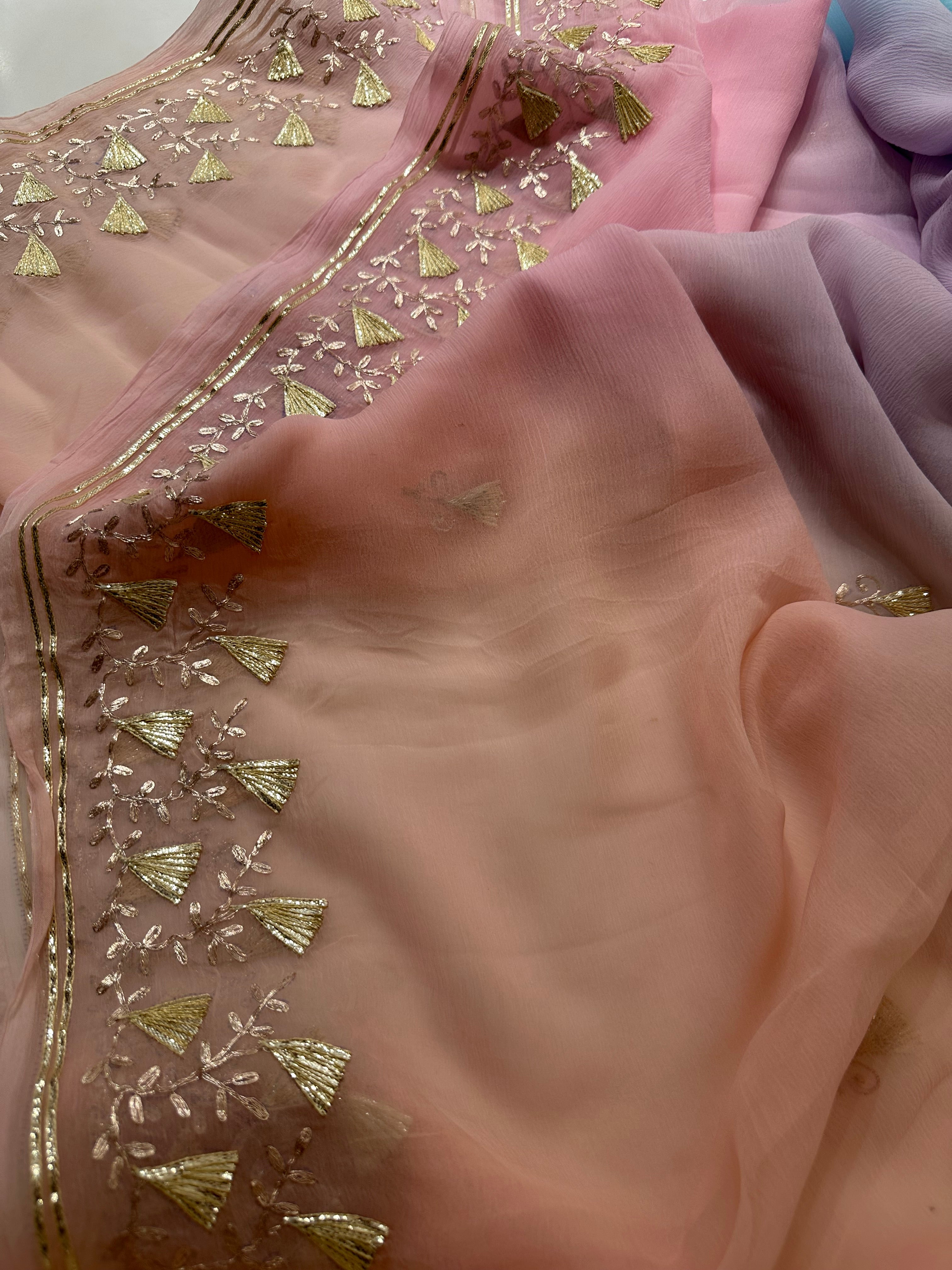 Satrangi Gotapatti saree