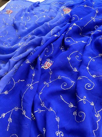Pure Platinum Chiffon Regal saree