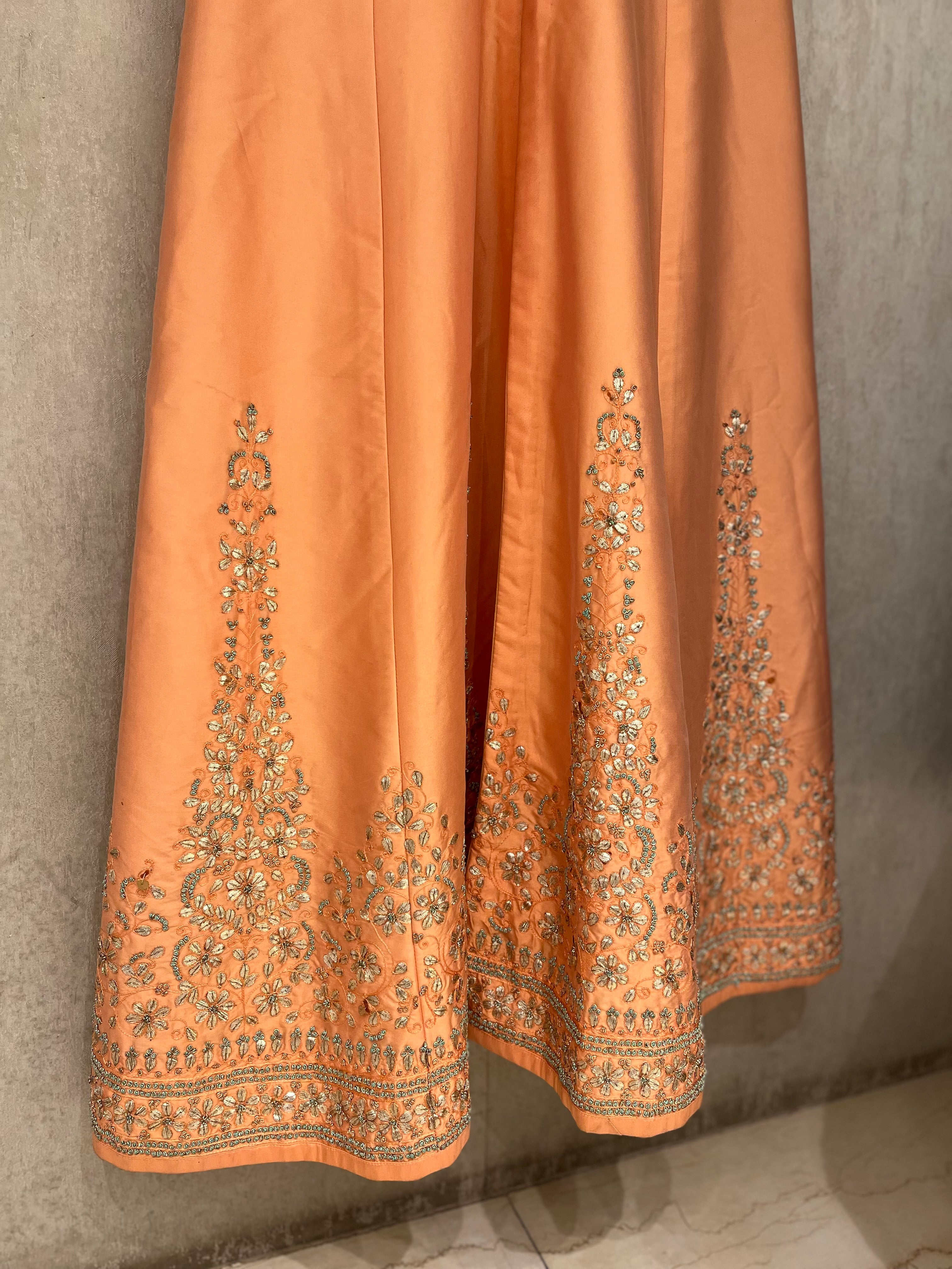 Peach Silk Gown