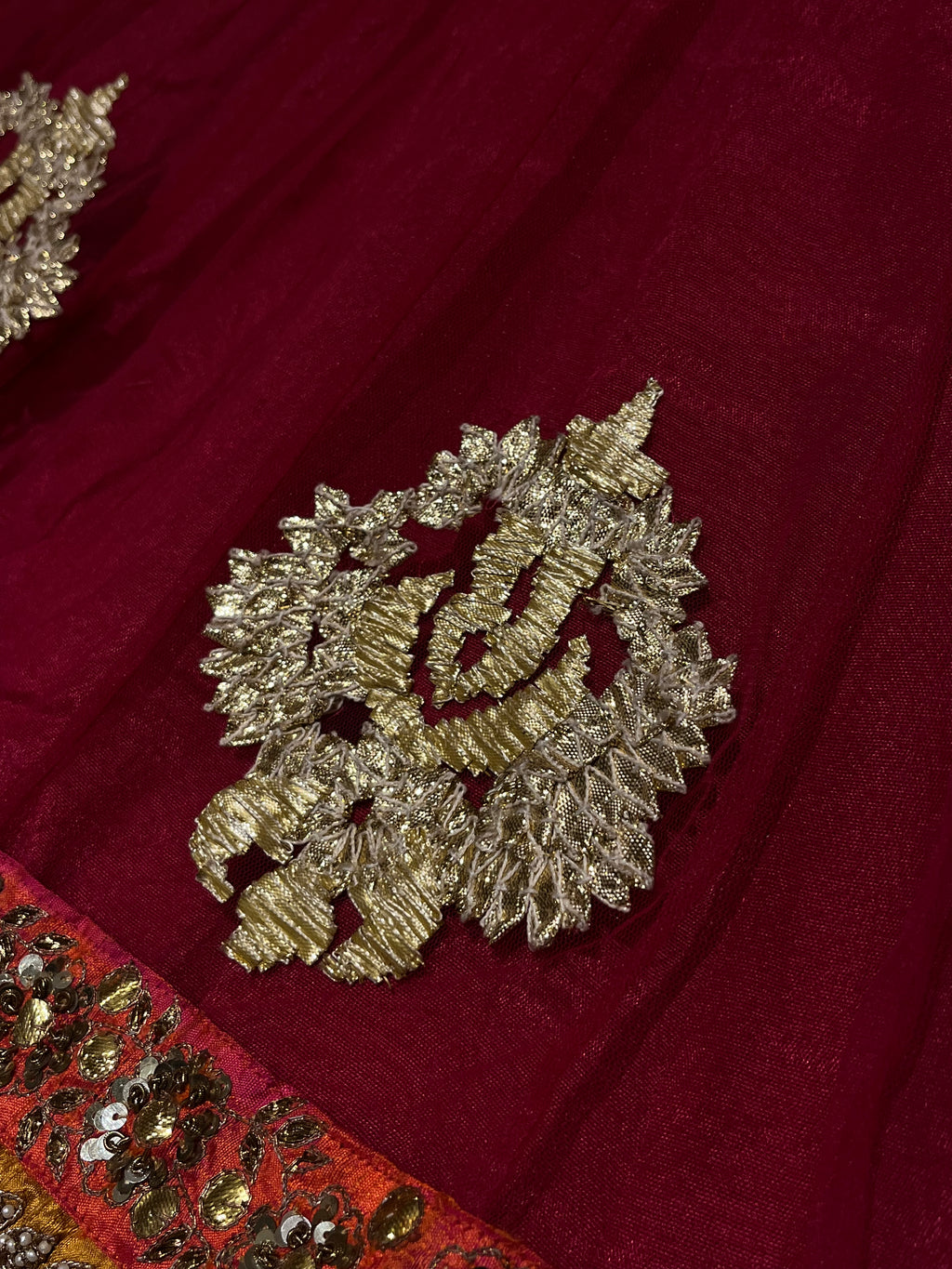 Traditional Kaccha Gotta Lehenga Set