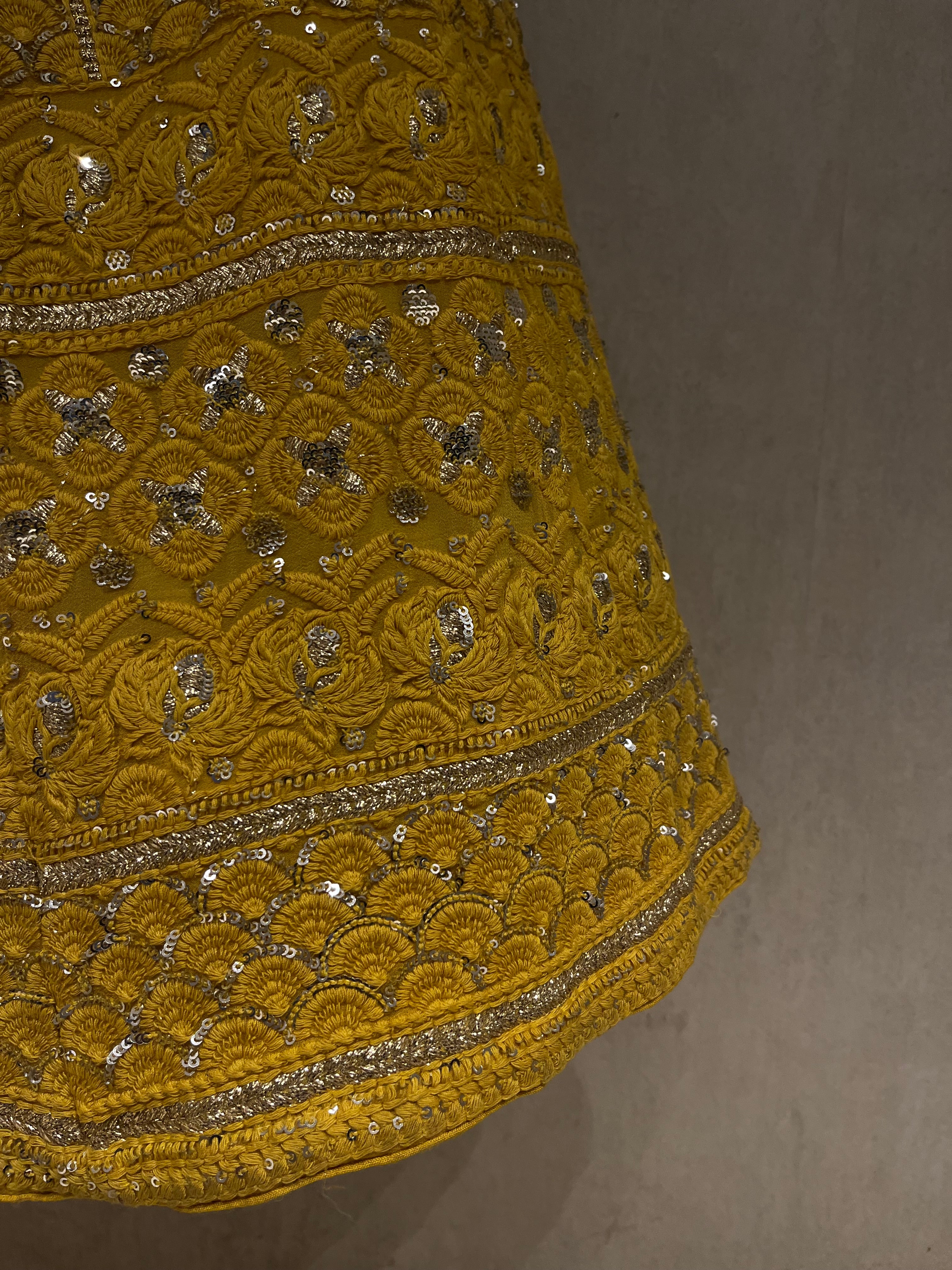 Summer Yellow Chikankari Lehenga Set