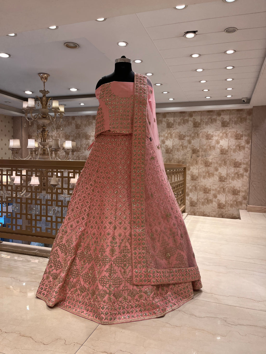 Jaipuri Bindori Bridal Lehenga set