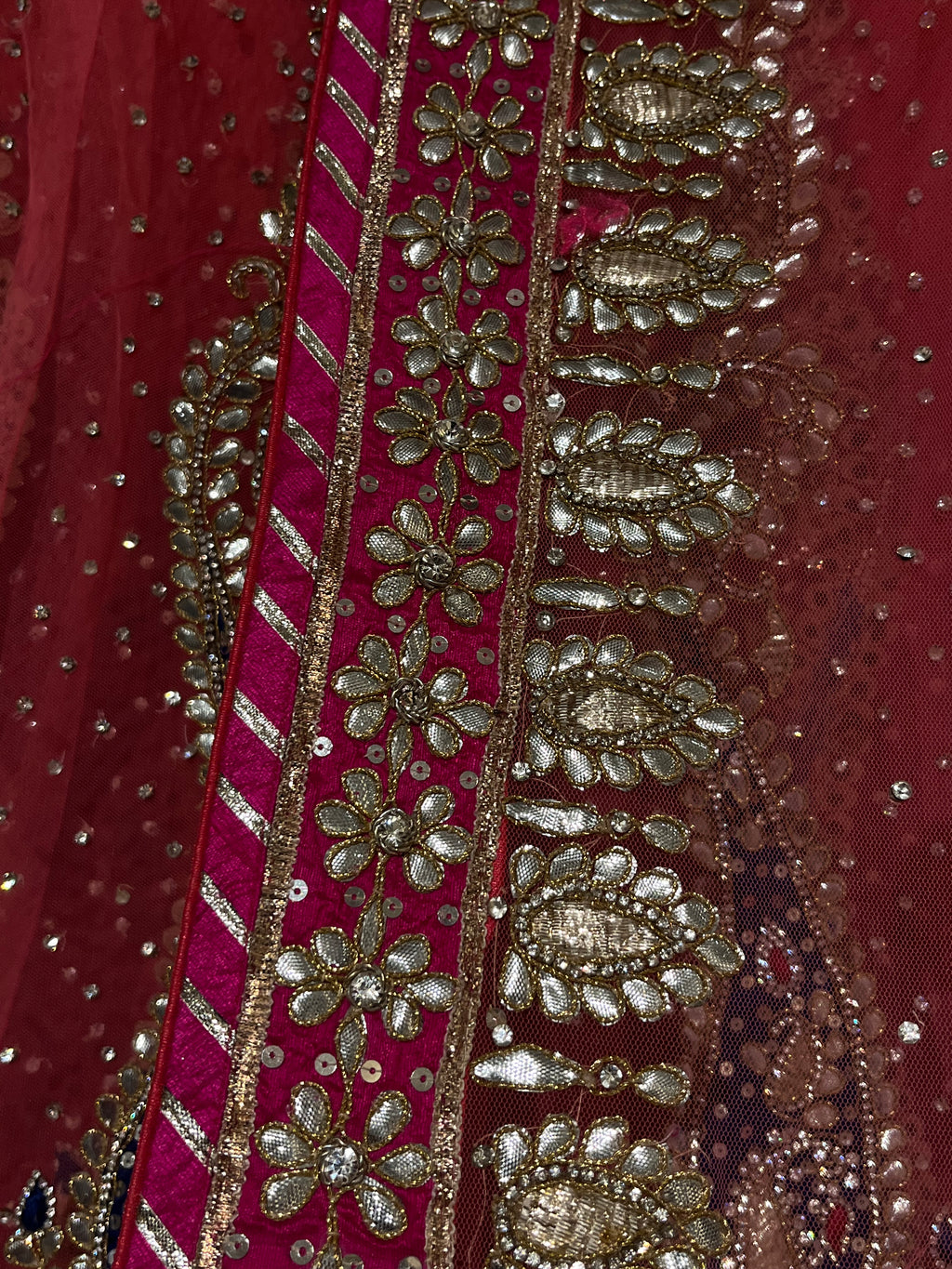 Rajputana Style Net Lehenga Set