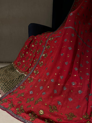 Jaipuri Gerua Lehenga Set