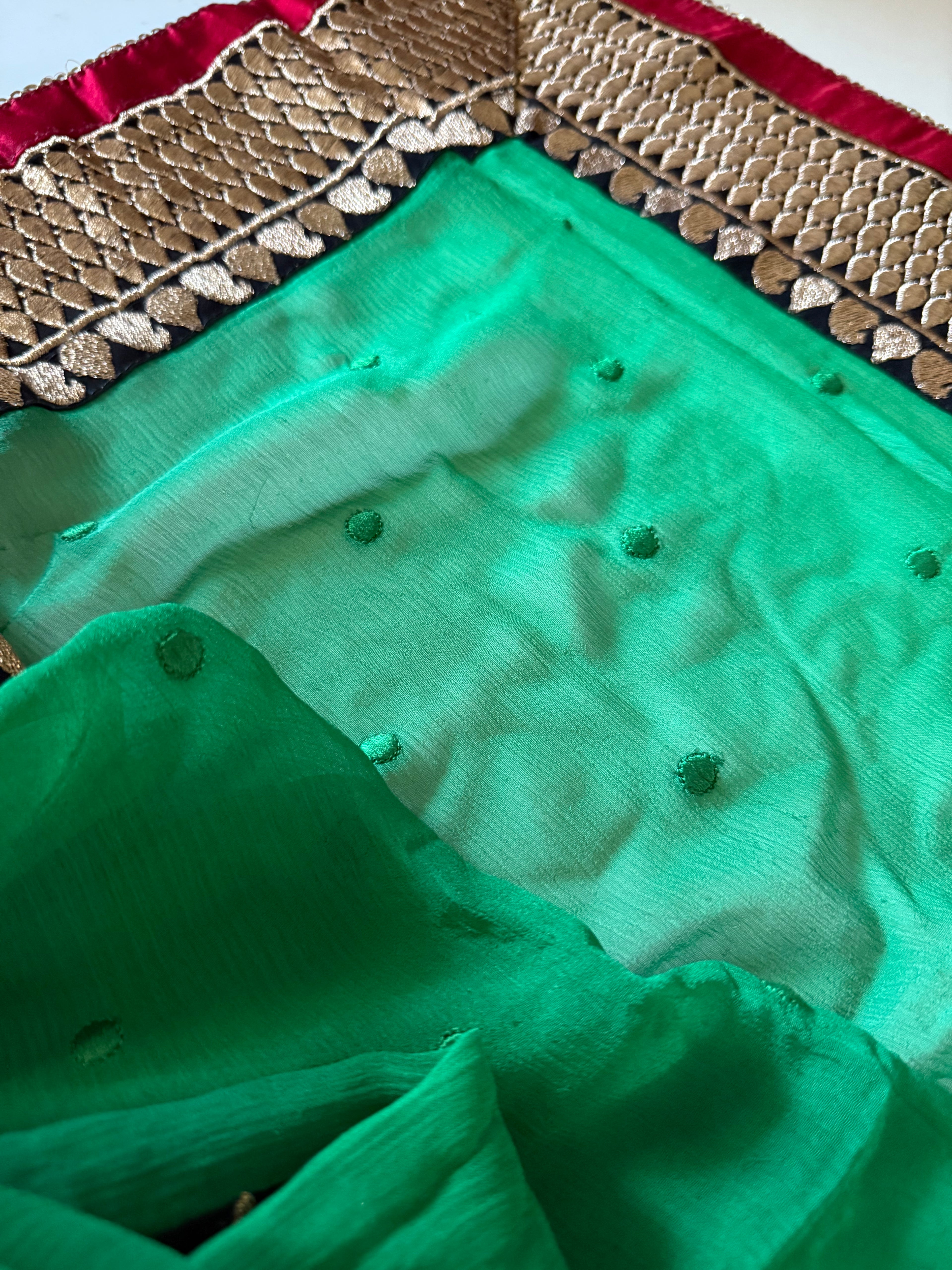 Paan Chiffon Saree