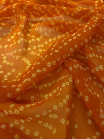 Red Yellow Bandej Saree