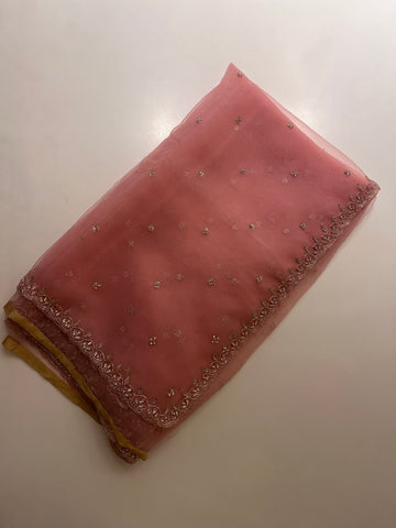 Pretty In Pink Organza Saree