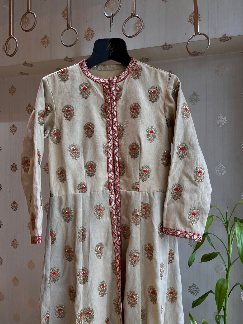 Raw silk Full Length anarkali