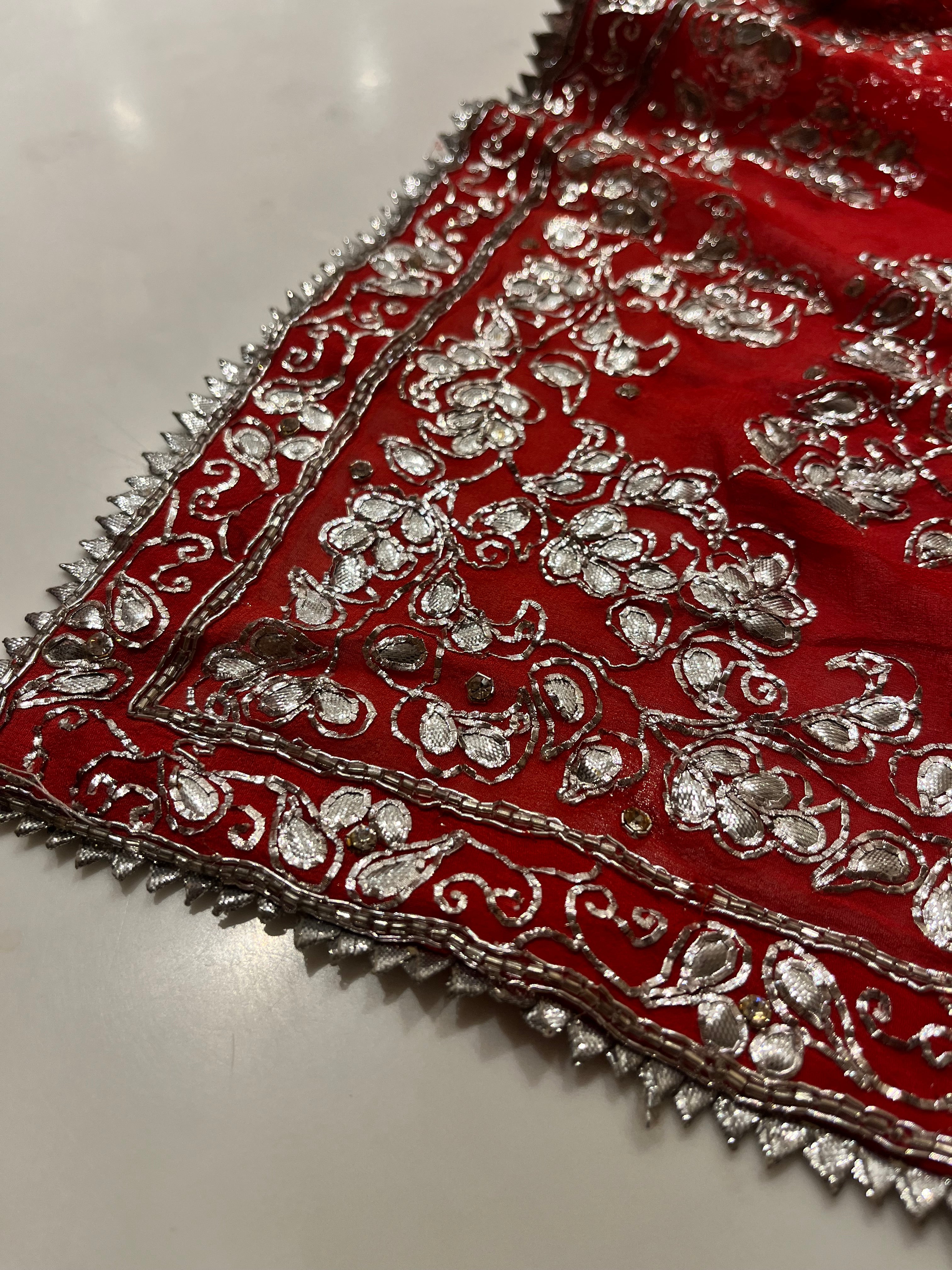 Gotta Patti Georgette Saree