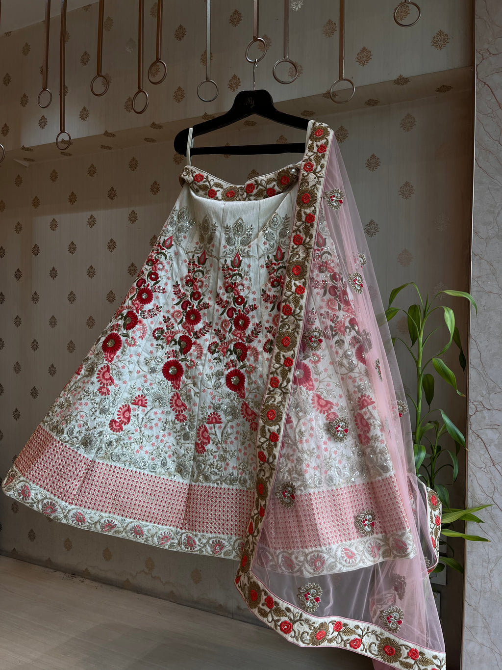 Floral Ivory lehenga set