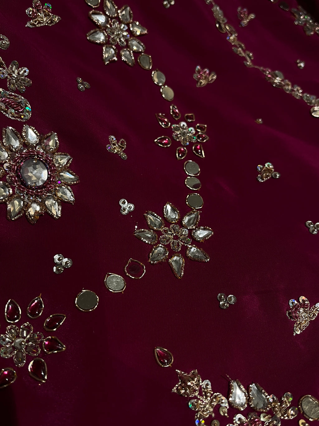 Magenta Zardozi Lehenga Set