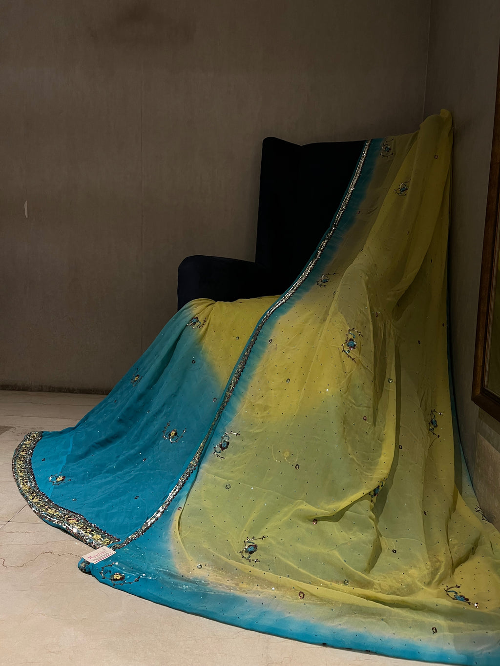 Lemon & Firozi Lehenga Set