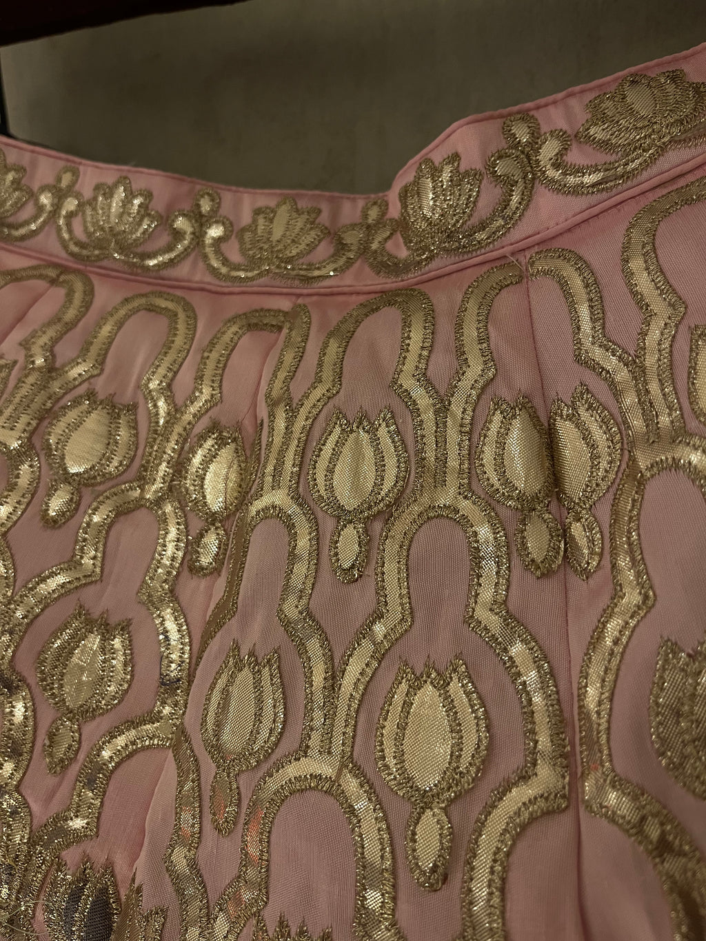 Pastel Pink Lotus Lehenga Set