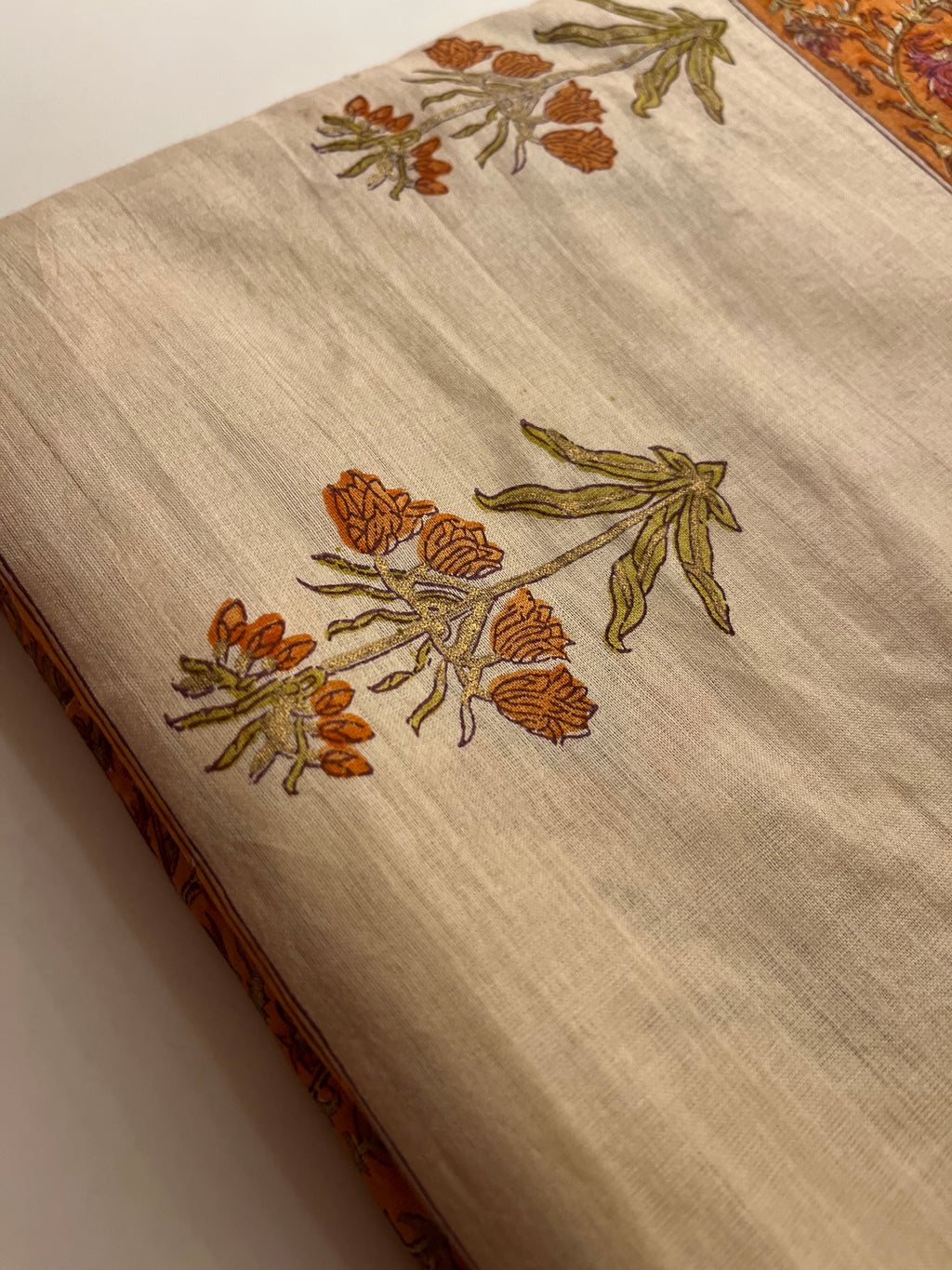 Jaipuri Print Silk Saree