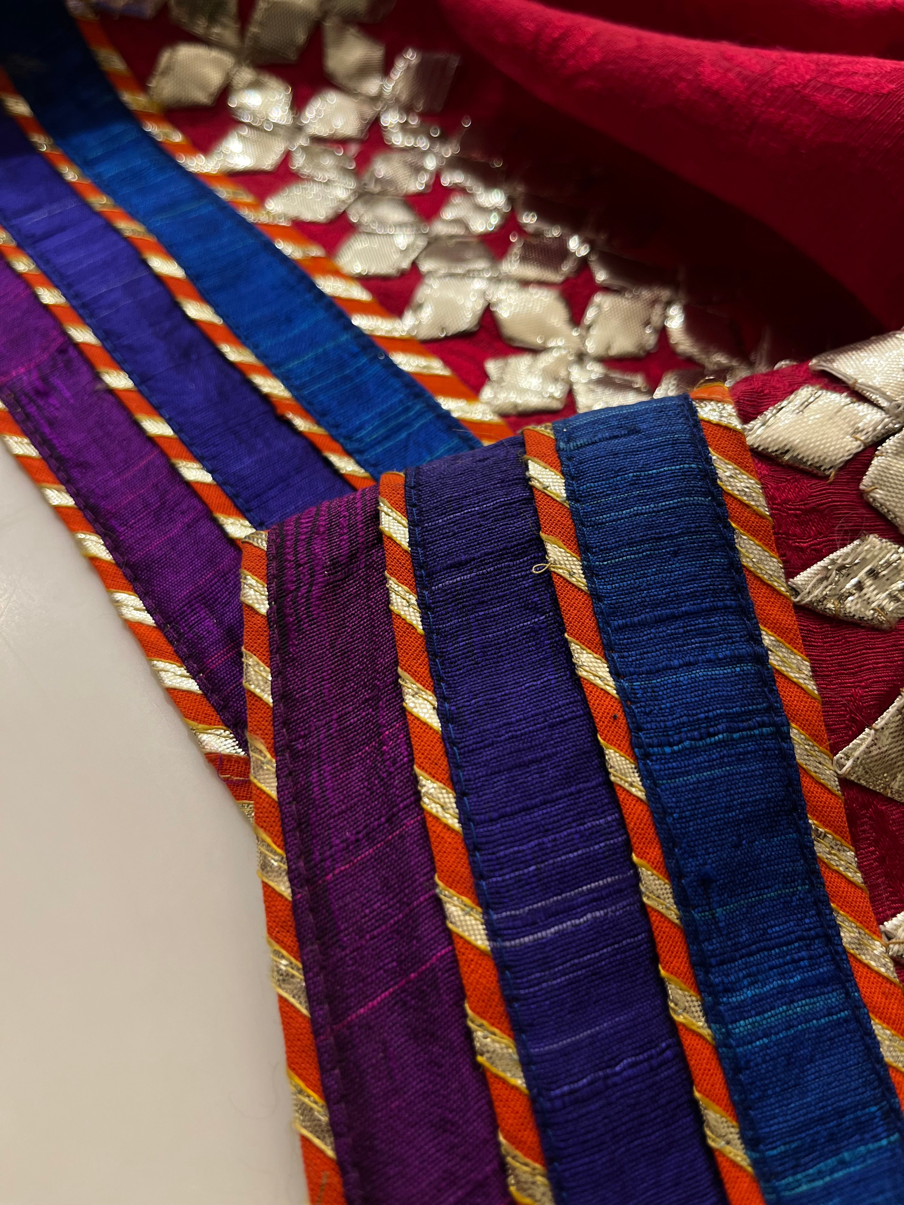 traditional kaccha gotta handwork saree