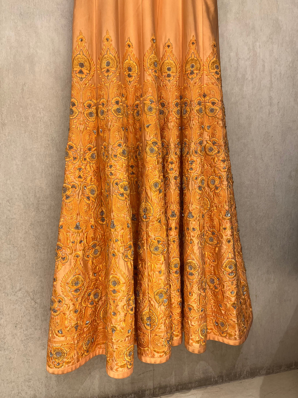 Peach Dola Silk Gown