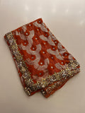 Rust Orange Saree