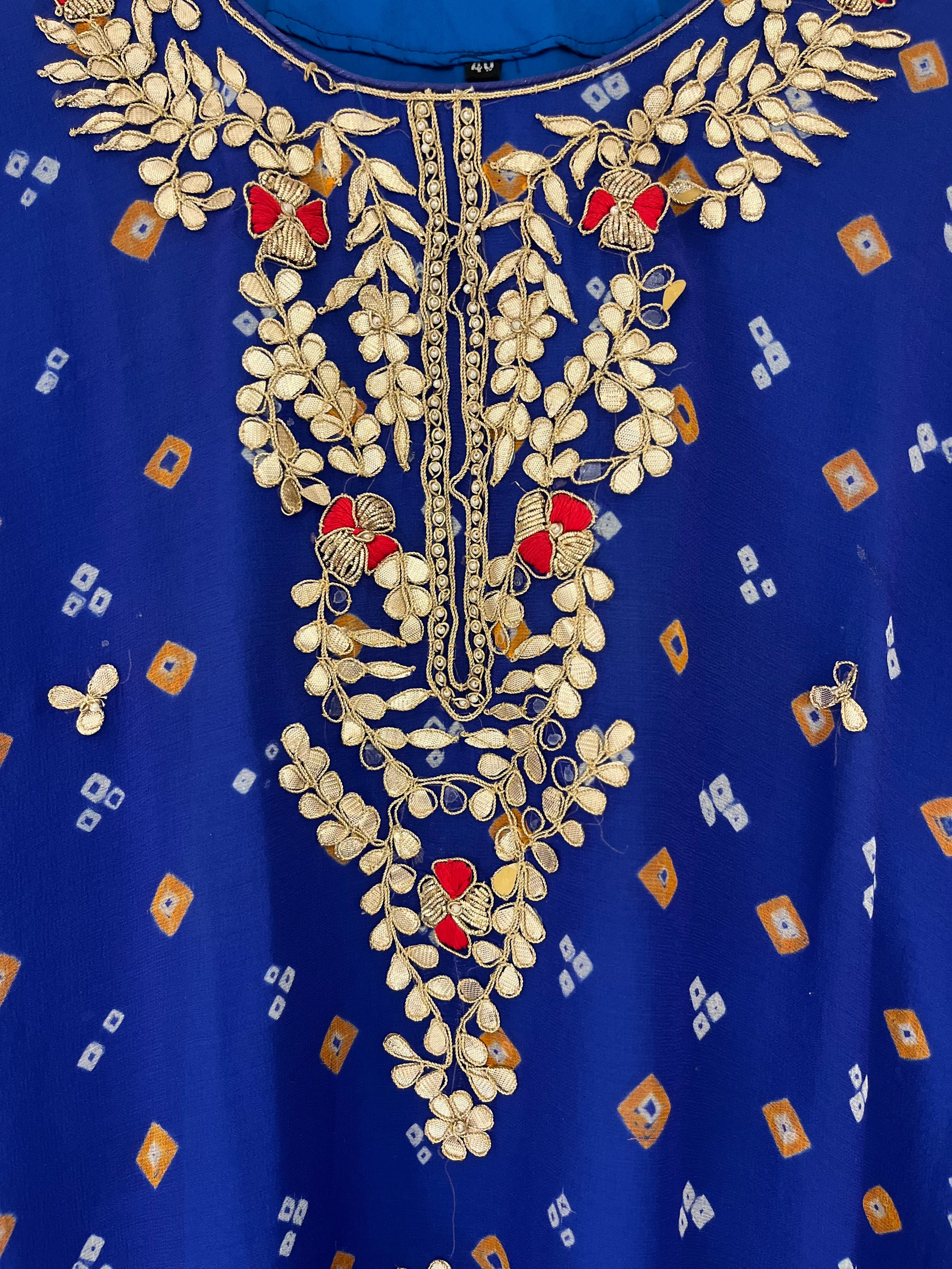 Royal Blue Bandej Kurti